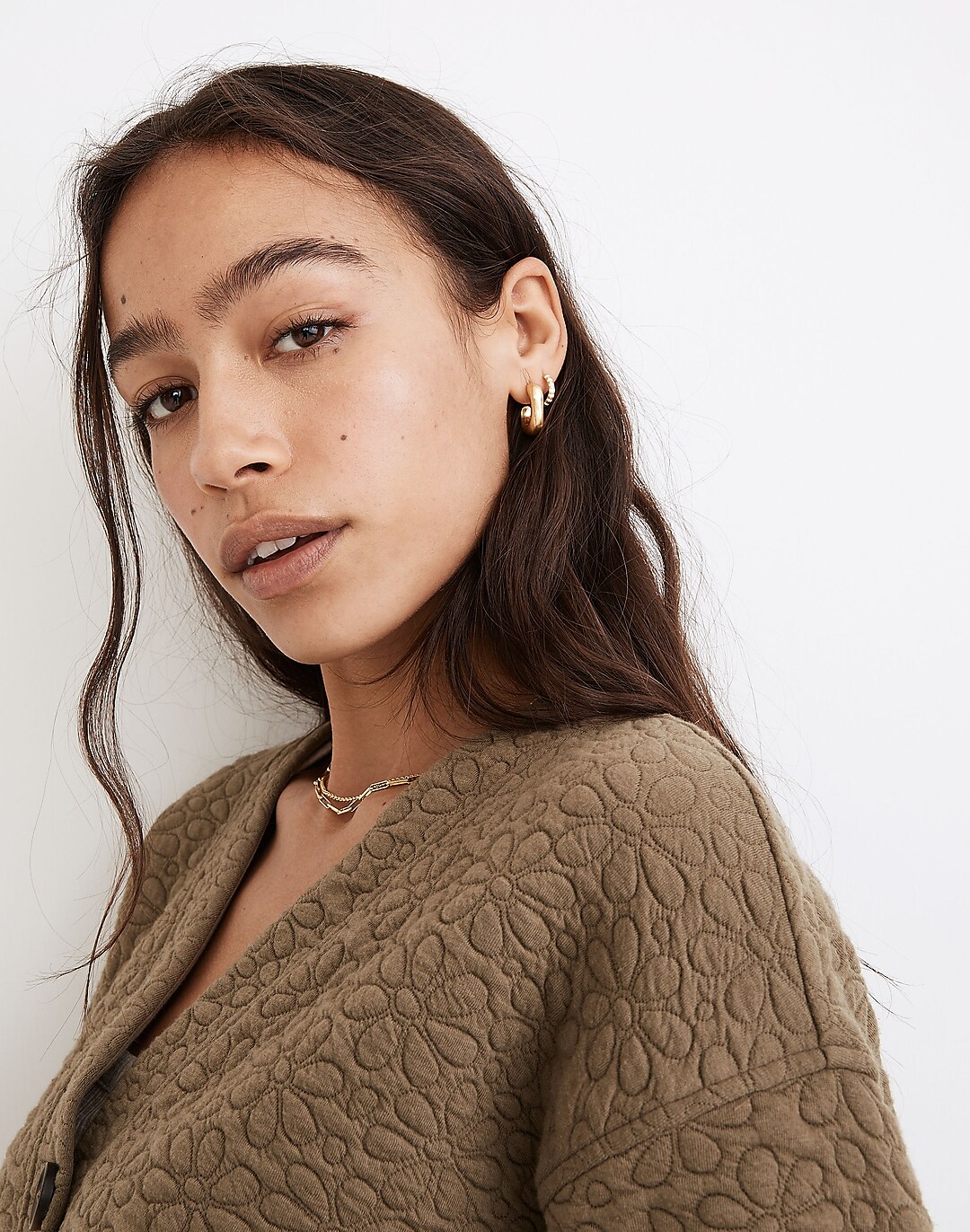 Flower Jacquard Kendra Cardigan: Women's Designer Sweaters