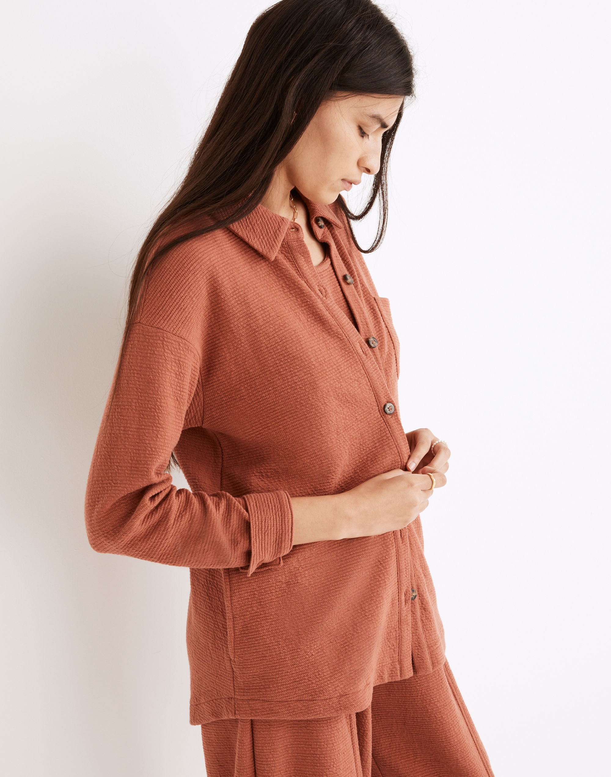 Textural Knit Shirt-Jacket | Madewell