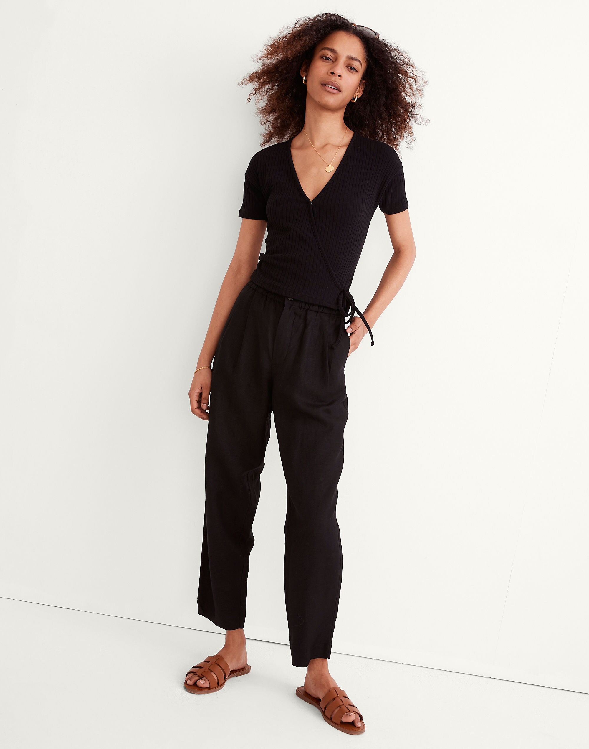 Ribbed Wrap Crop Top | Madewell