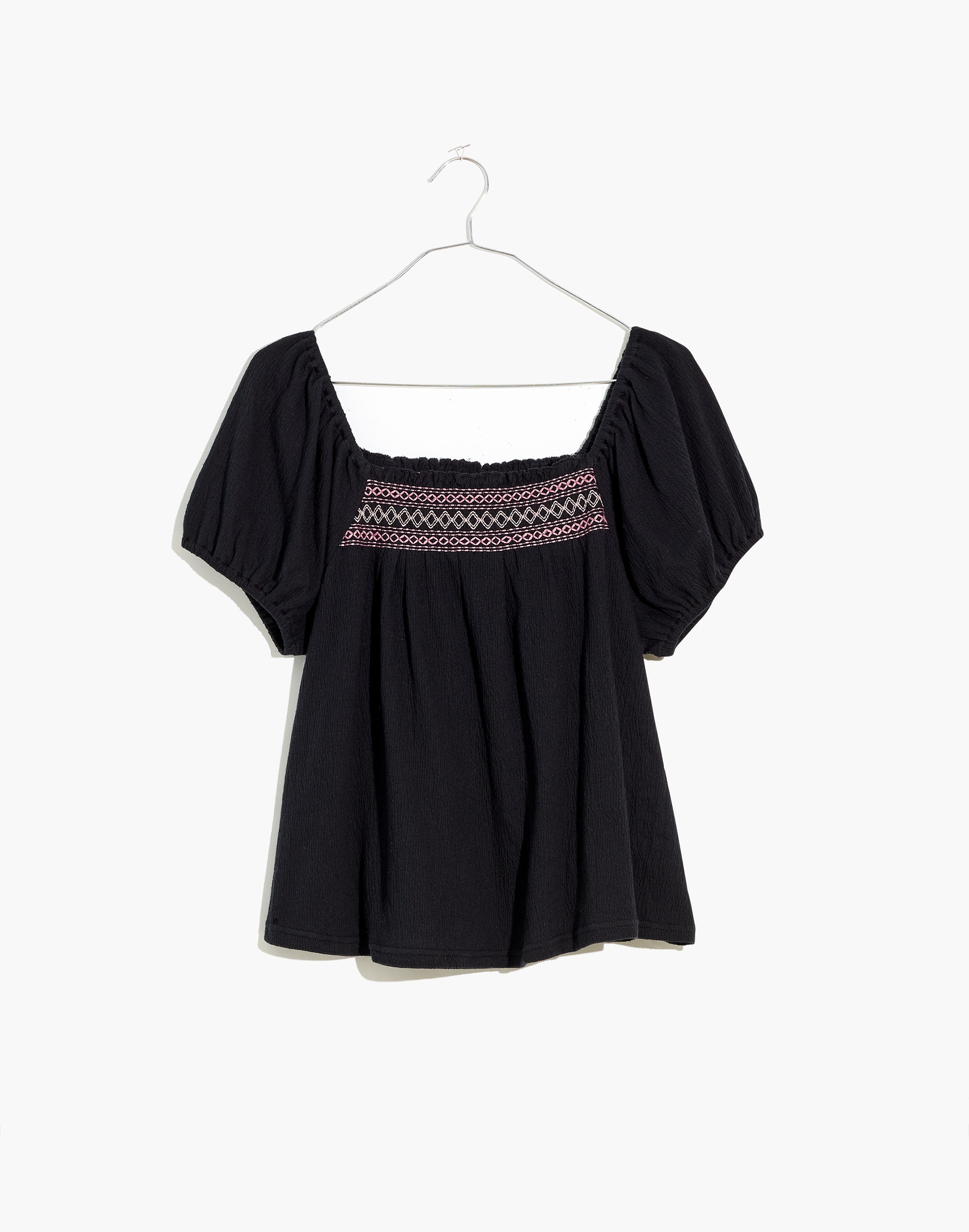 Embroidered Square-Neck Top | Madewell