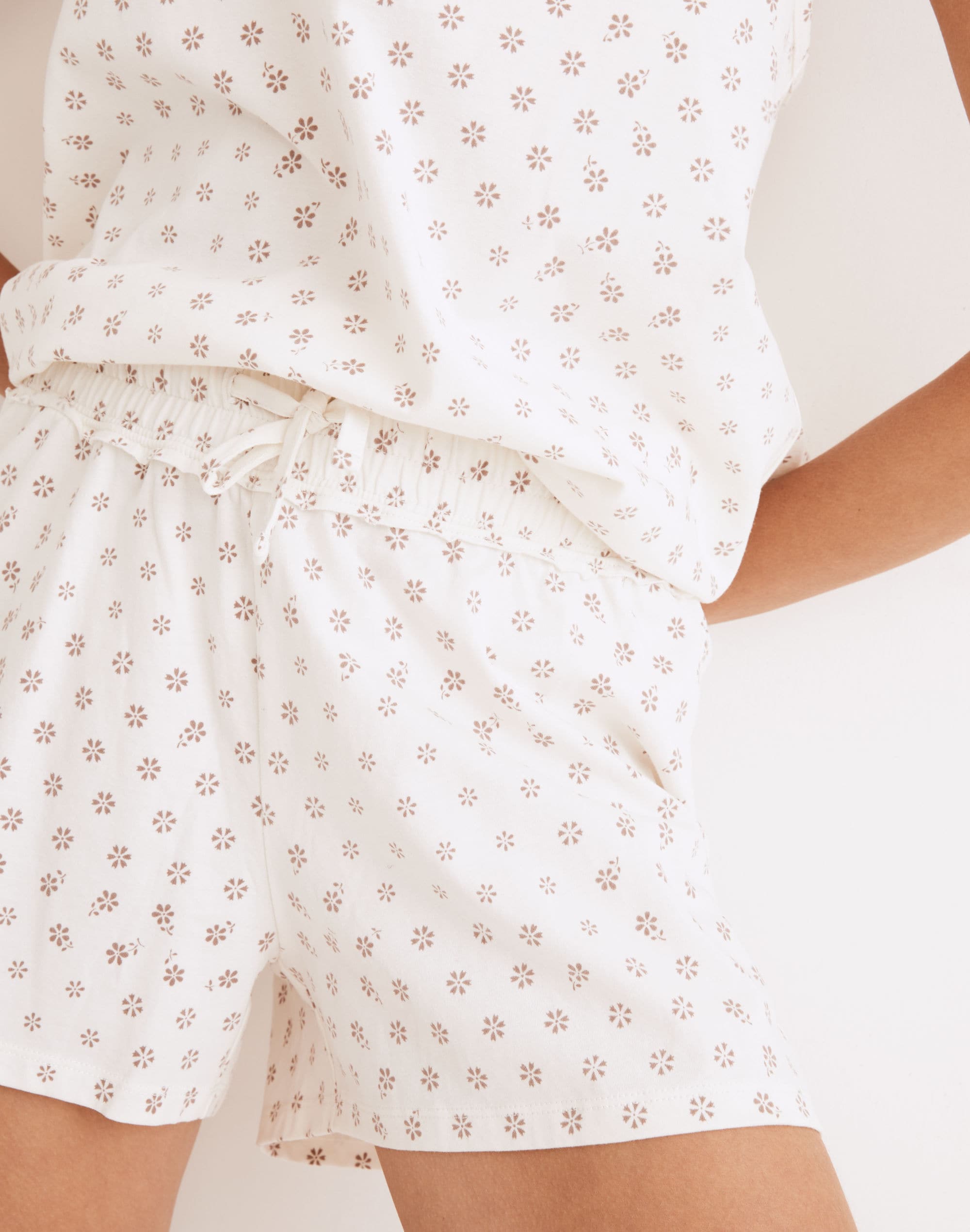 Raw-Edge Pajama Shorts Bandana Flower | Madewell