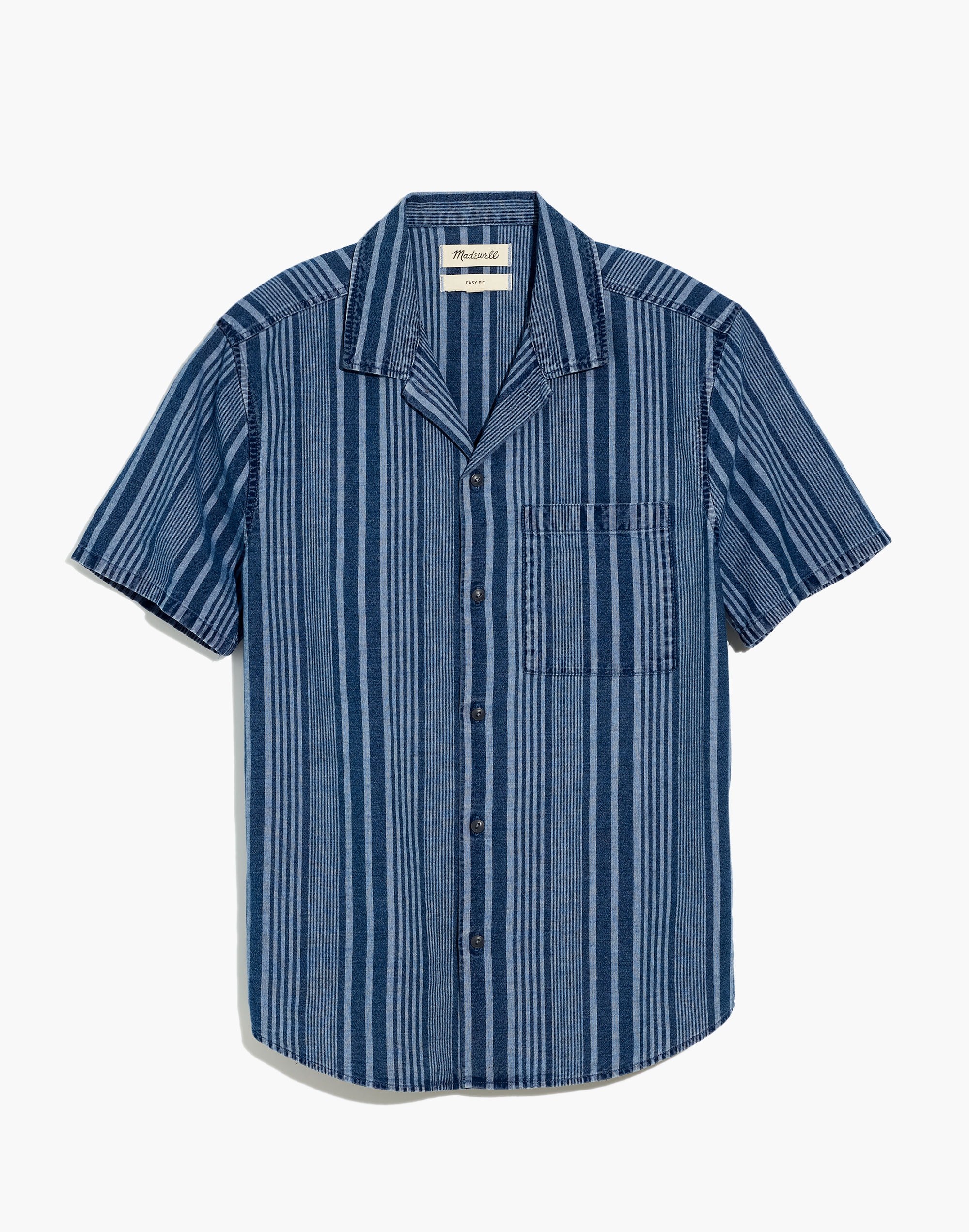 Easy Short-Sleeve Camp Shirt in Bosworth Stripe | Madewell