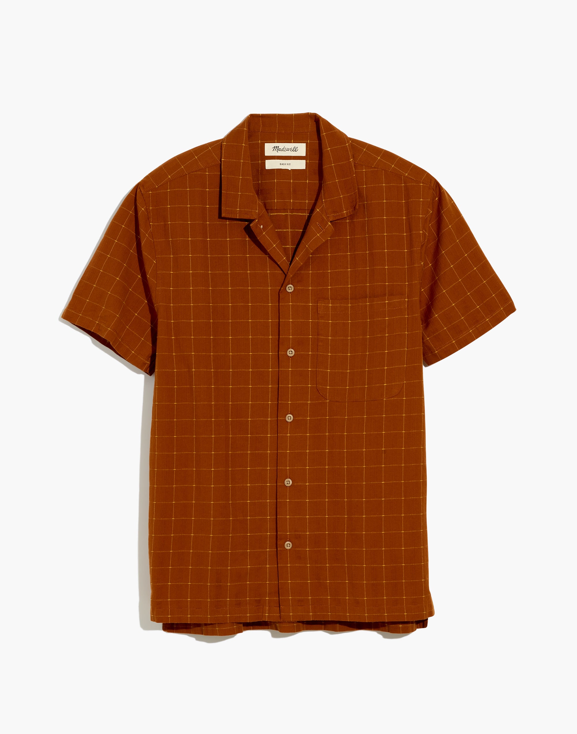 Easy Short-Sleeve Camp Shirt Stitch Dobby | Madewell