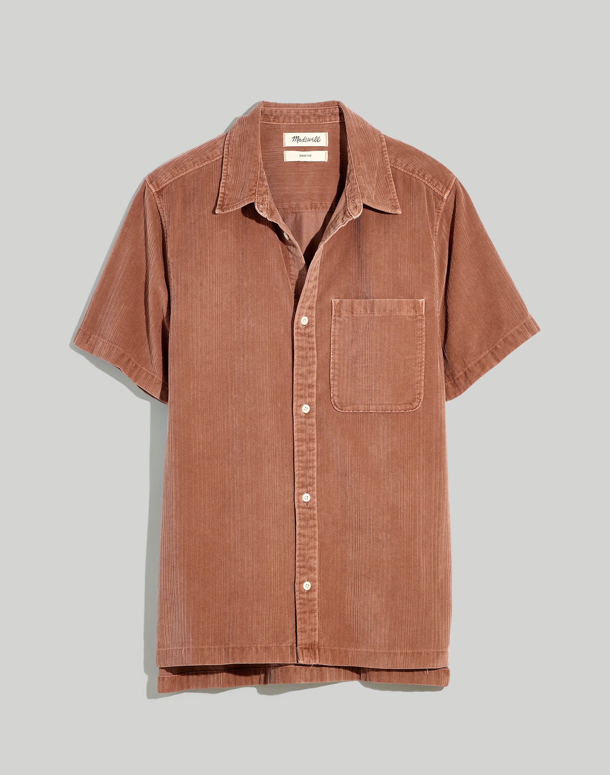 Variegated Corduroy Easy Short-Sleeve Shirt | Madewell