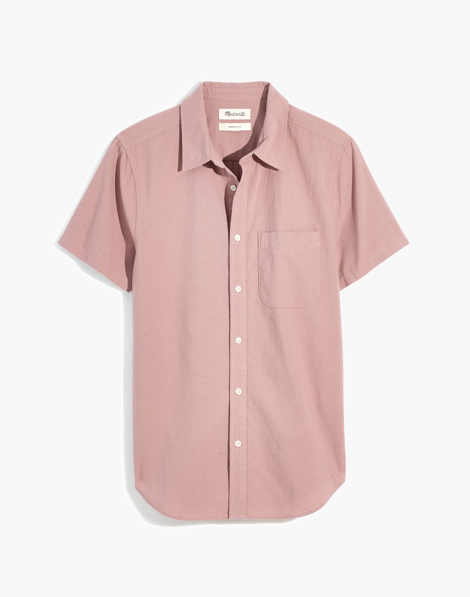 Crinkle Cotton Perfect Short-Sleeve Shirt | Madewell