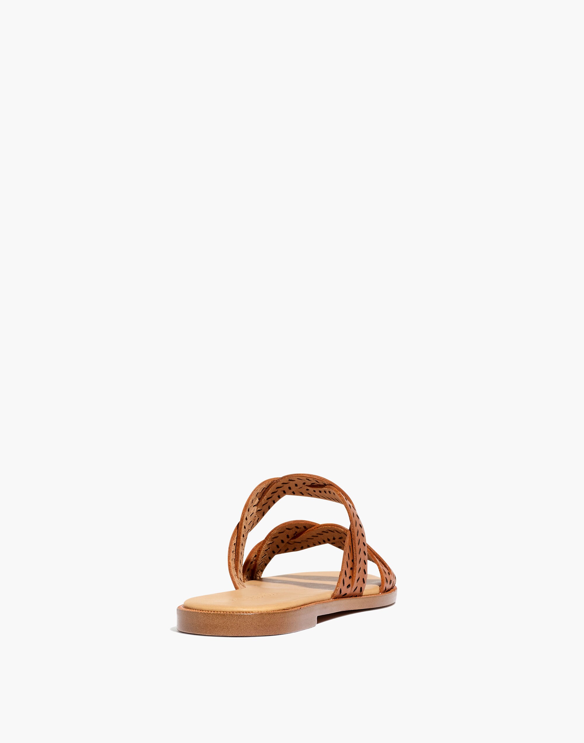 The Cora Slide Sandal Perforated Leather | Madewell