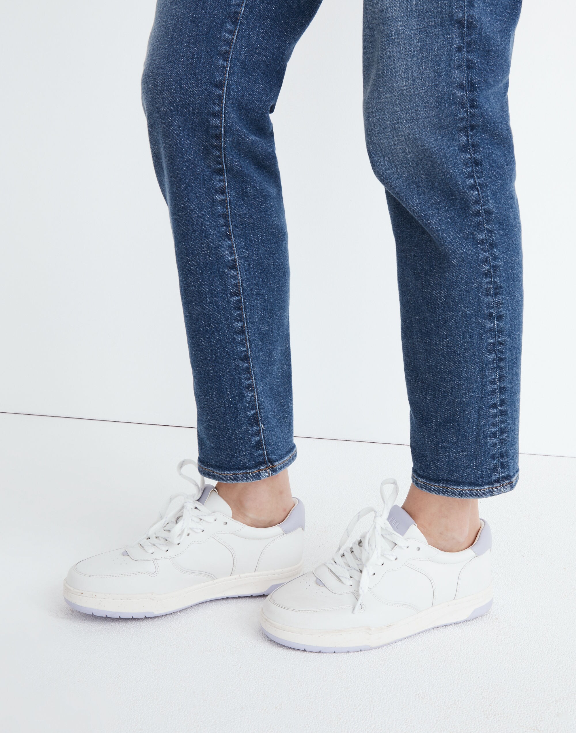 Court Low-Top Sneakers White and Purple | Madewell