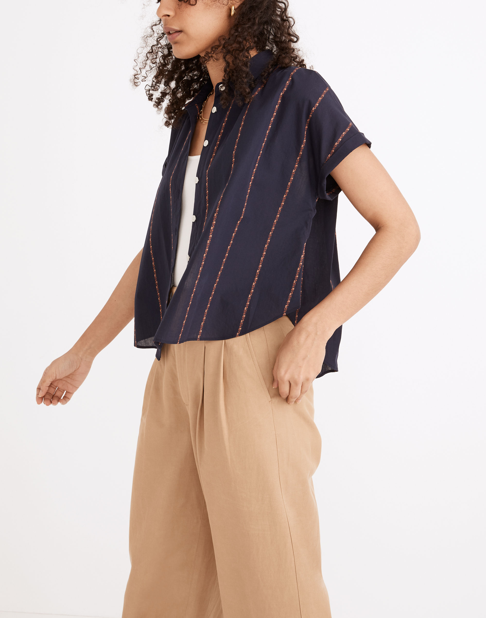 Hilltop Shirt in Jacquard Stripe | Madewell