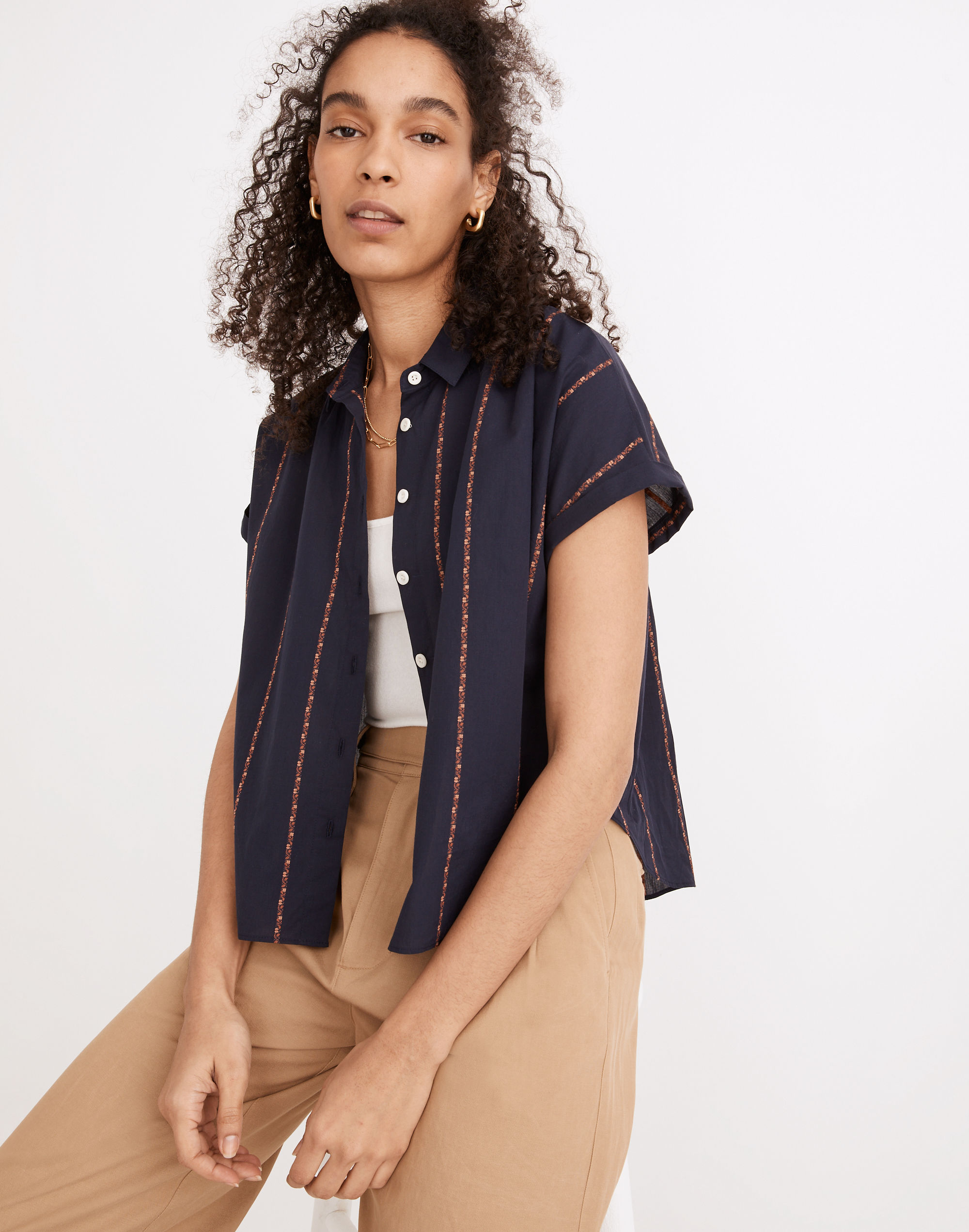 Hilltop Shirt in Jacquard Stripe | Madewell