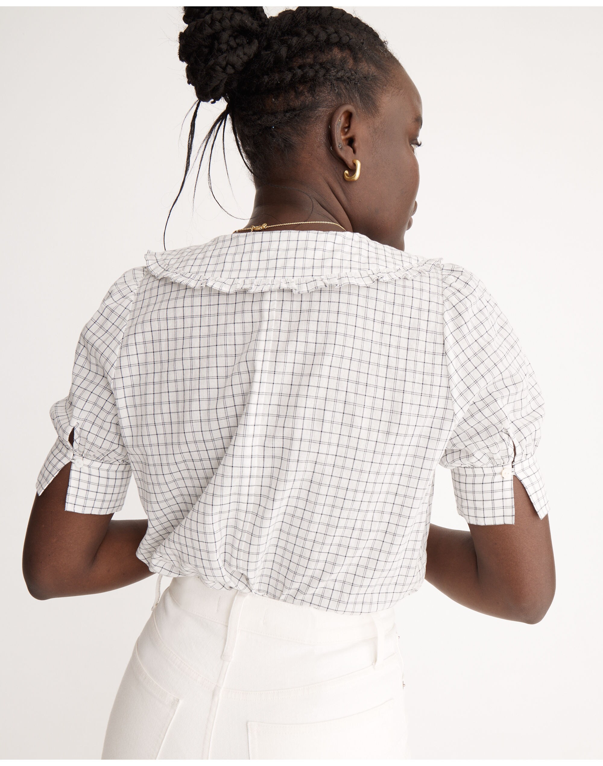 Peter Pan Collar Shirt in Windowpane | Madewell