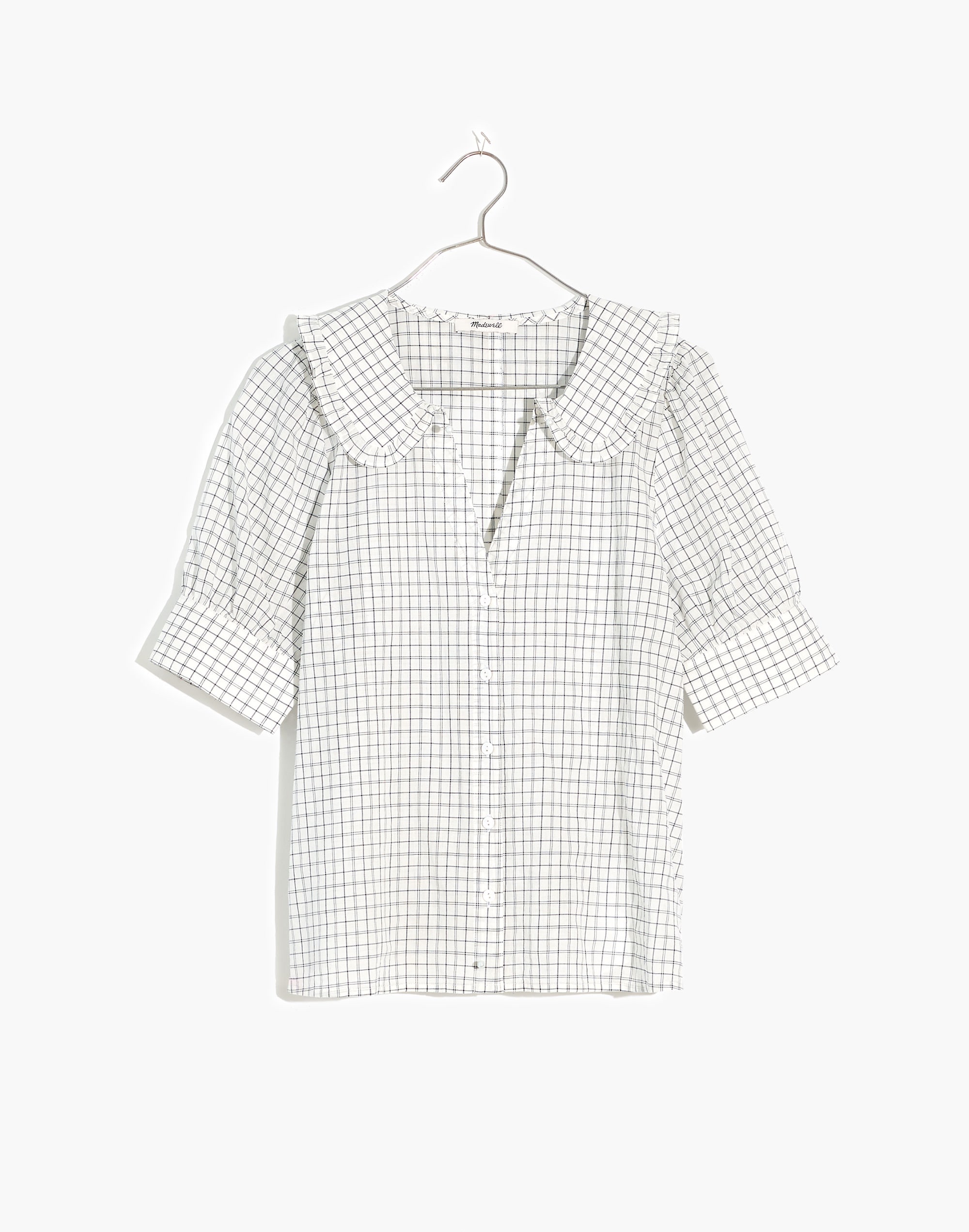 Peter Pan Collar Shirt in Windowpane | Madewell