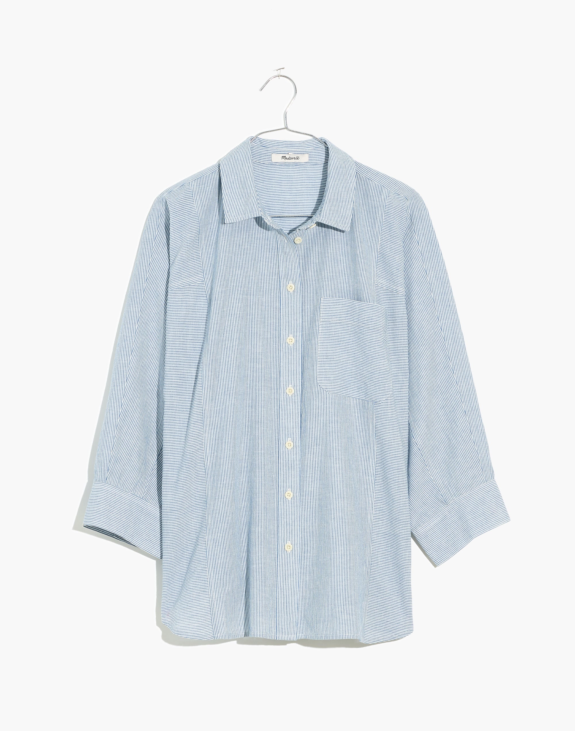 Wellesley Oversized Seamed Shirt Stripe | Madewell