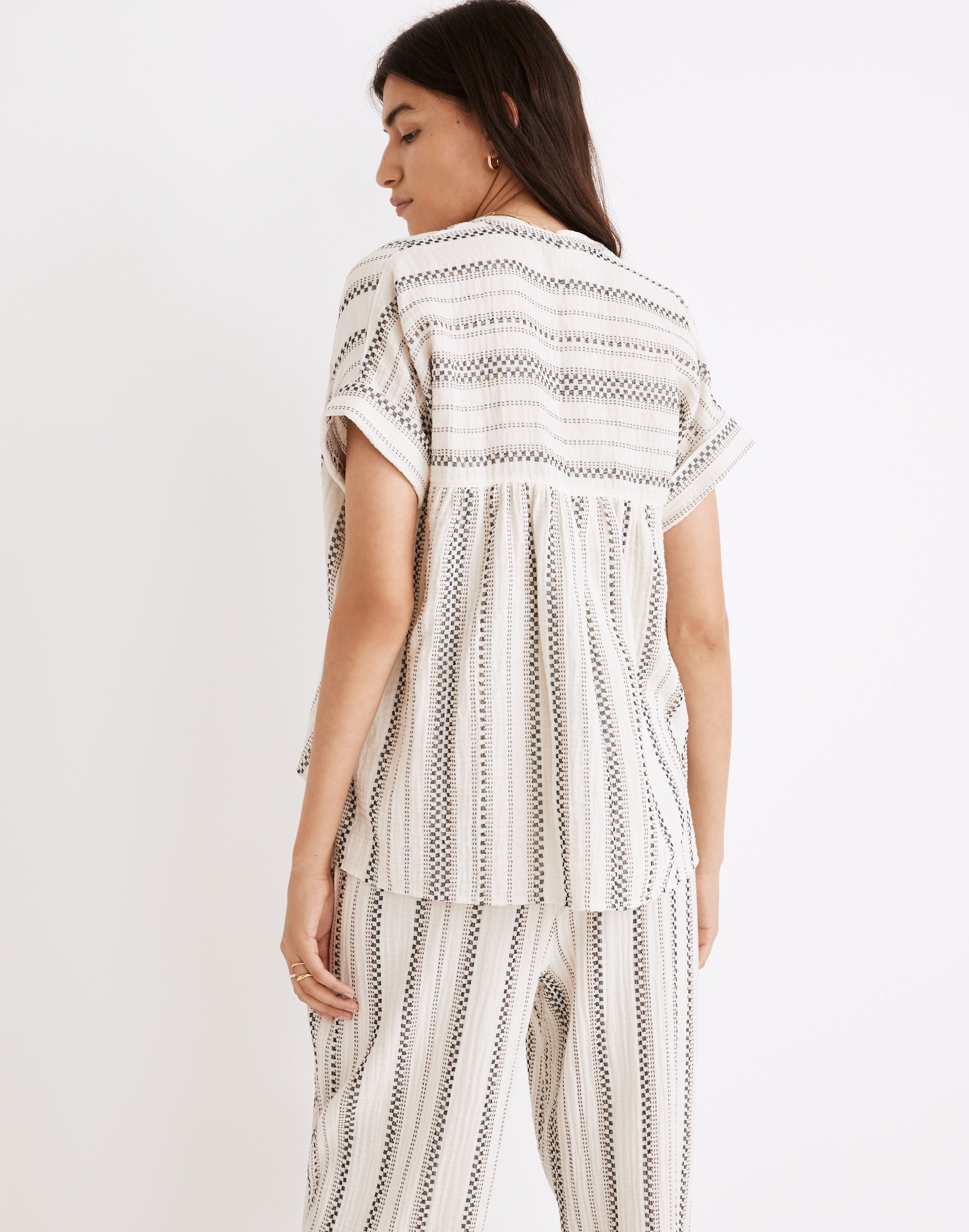 Lightspun Lakeline Popover Shirt Jacquard Stripe | Madewell