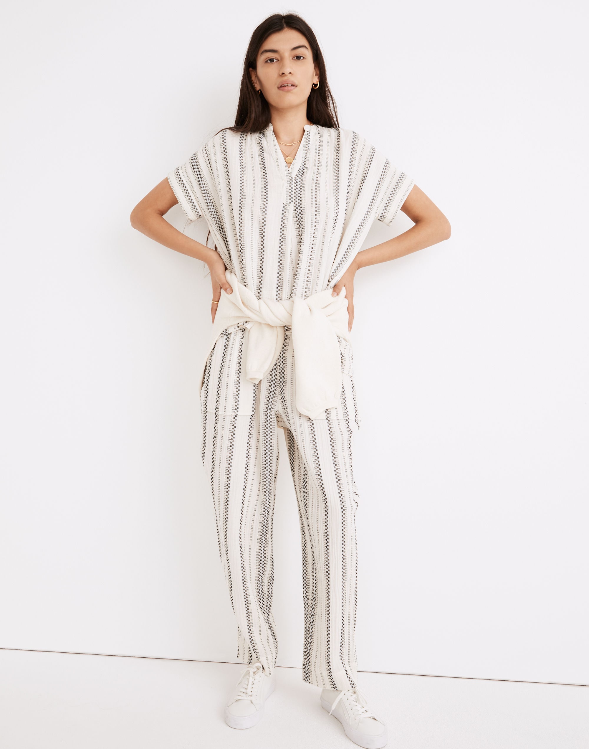 Lightspun Lakeline Popover Shirt Jacquard Stripe | Madewell