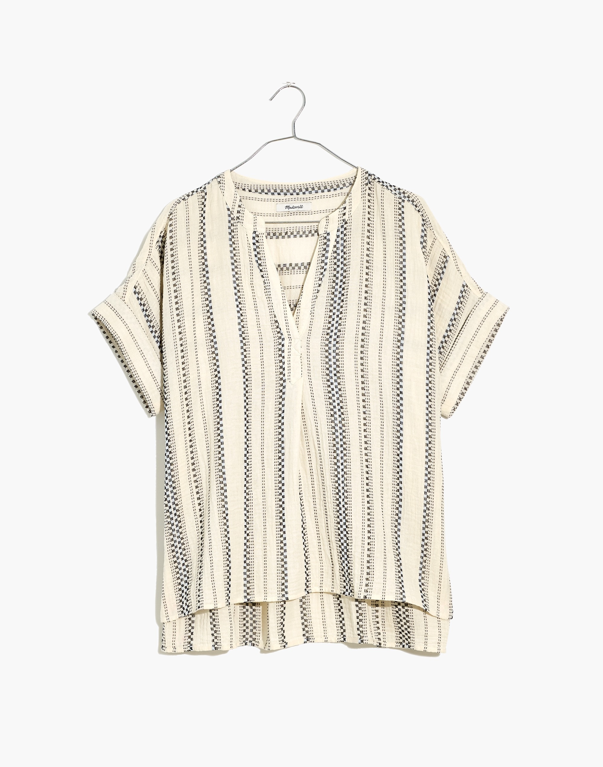 Lightspun Lakeline Popover Shirt Jacquard Stripe | Madewell