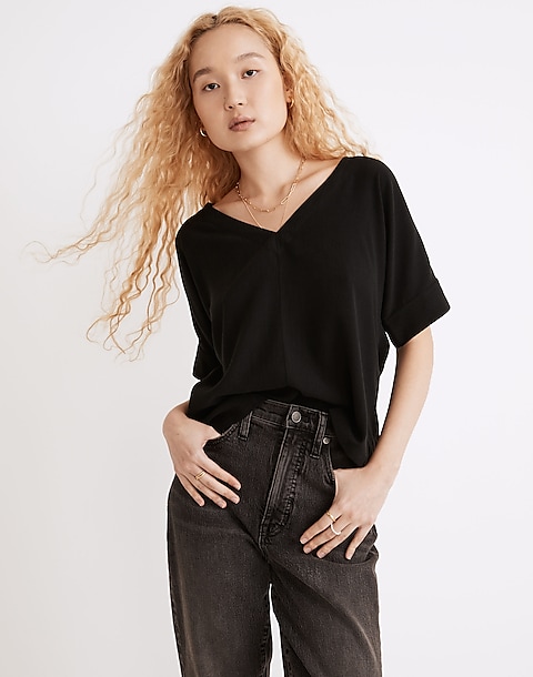 V-Neck Dolman-Sleeve Top