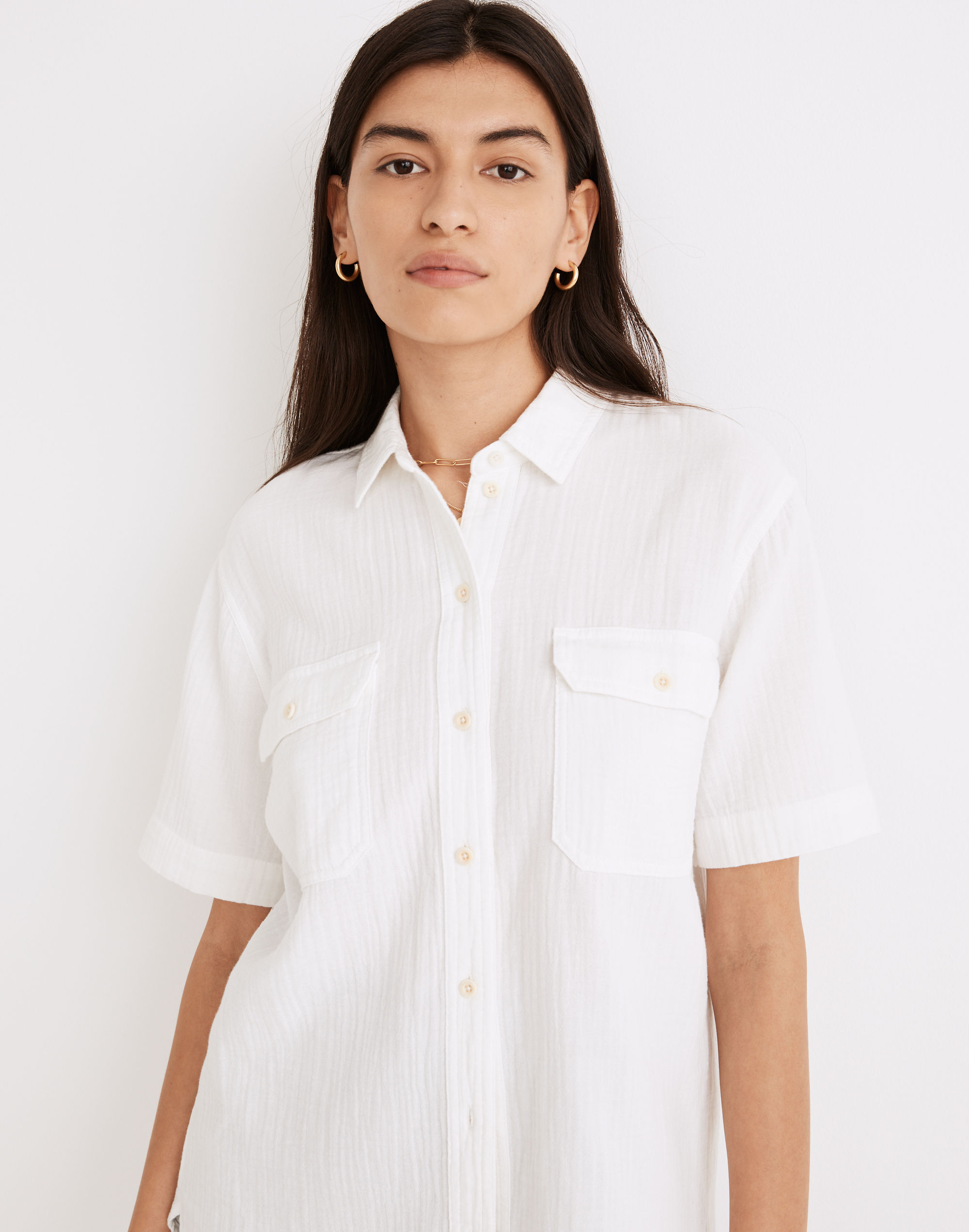 Lightspun Short-Sleeve Flap-Pocket Shirt