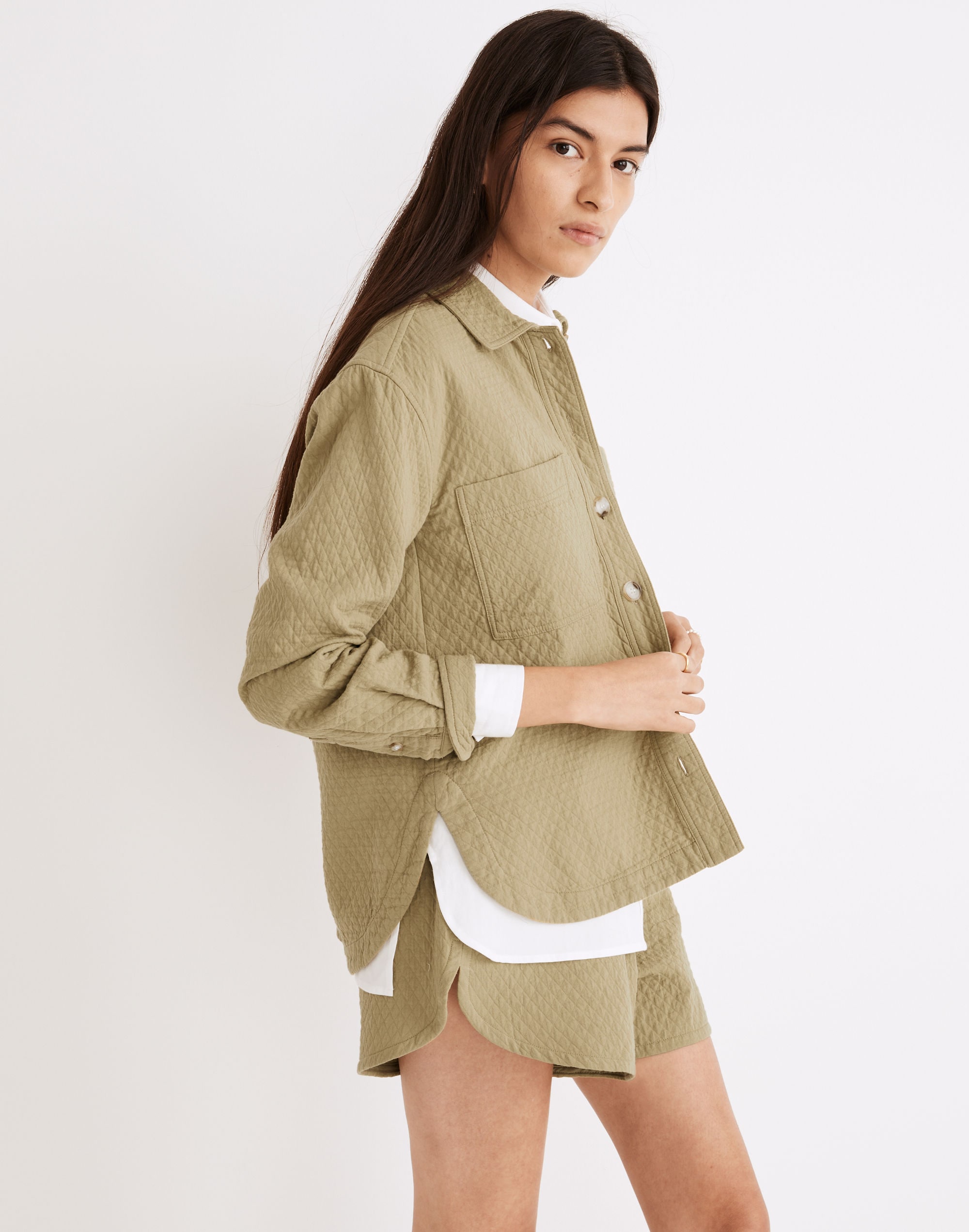 Diamond Jacquard Shirt-Jacket | Madewell