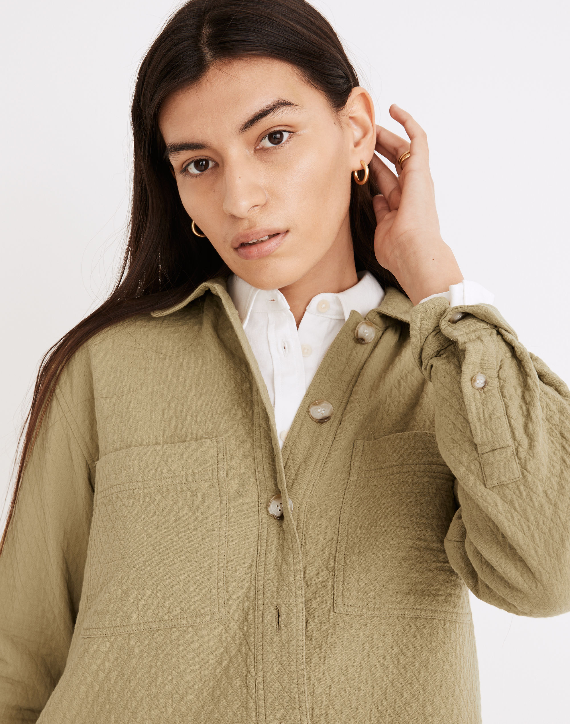 Diamond Jacquard Shirt-Jacket | Madewell