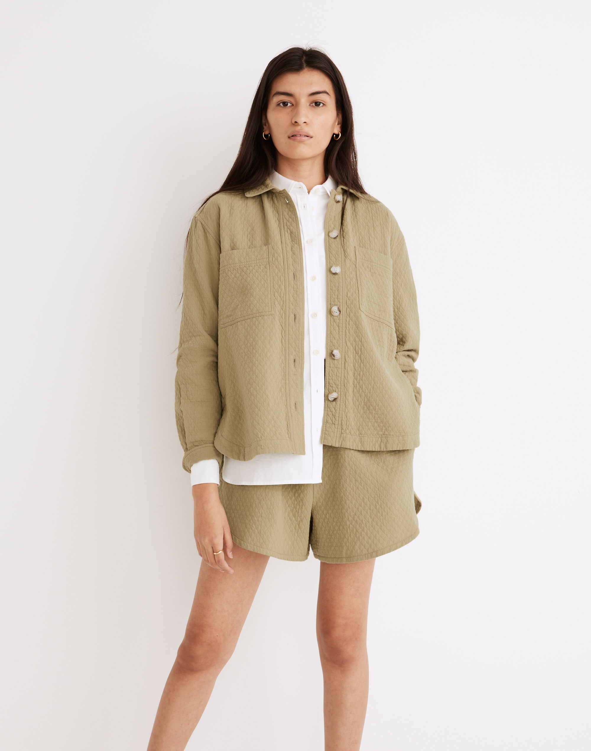 Diamond Jacquard Shirt-Jacket | Madewell