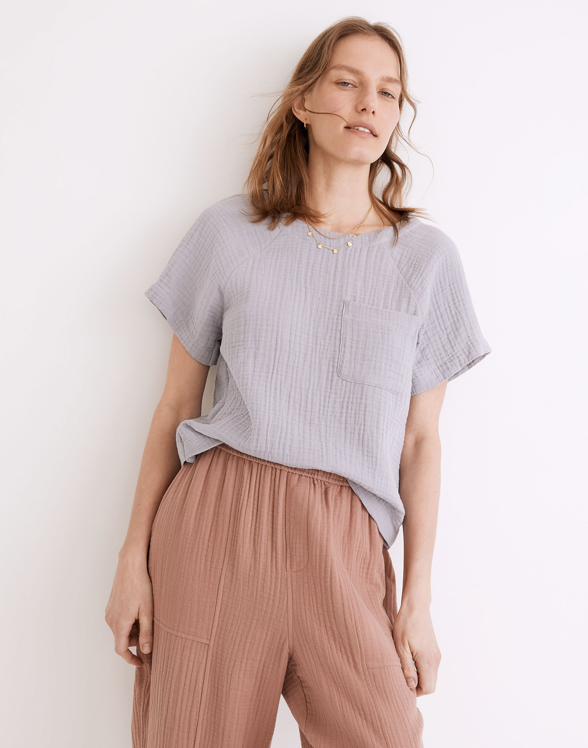 Lightspun Renwood Button-Back Top | Madewell