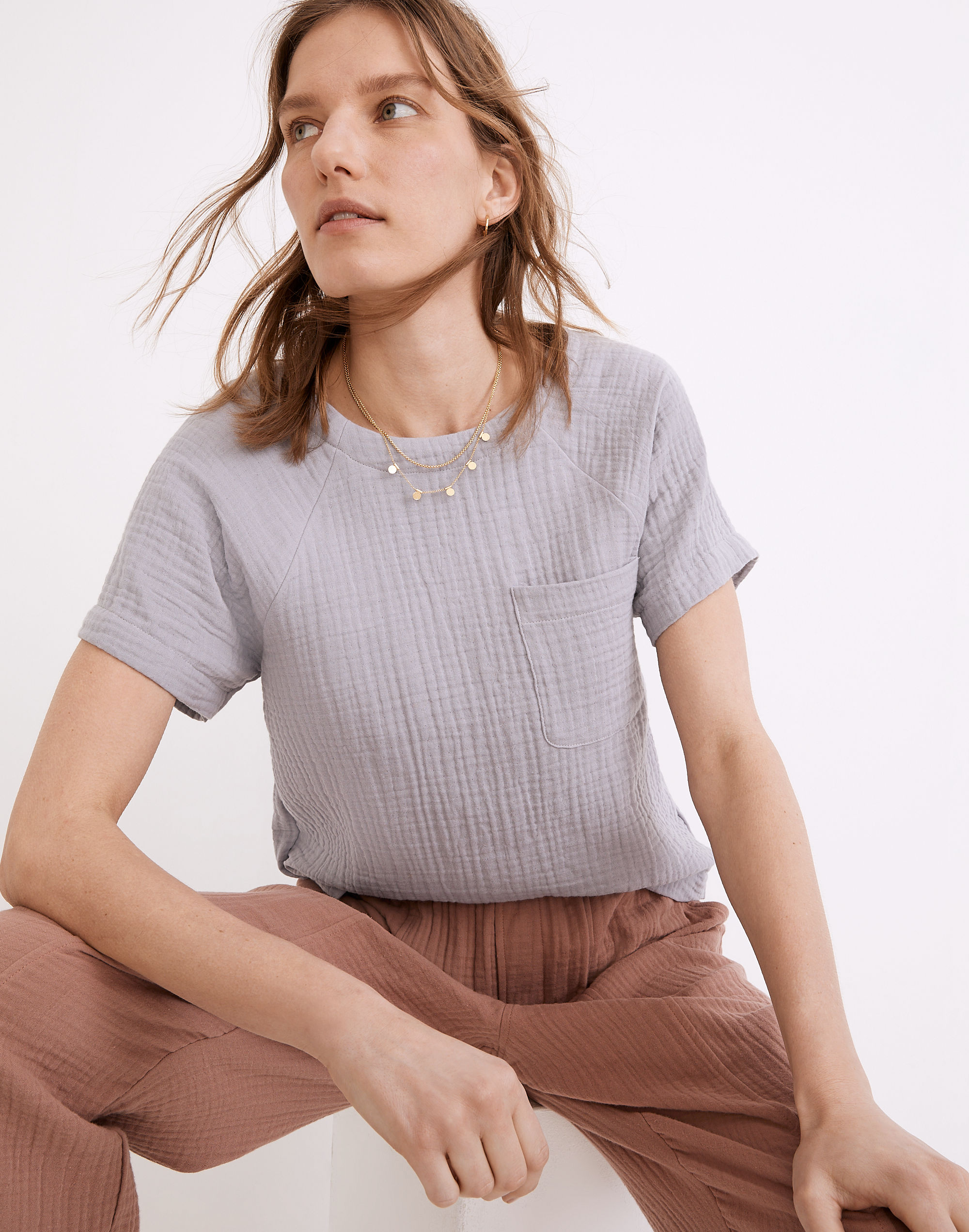 Lightspun Renwood Button-Back Top | Madewell