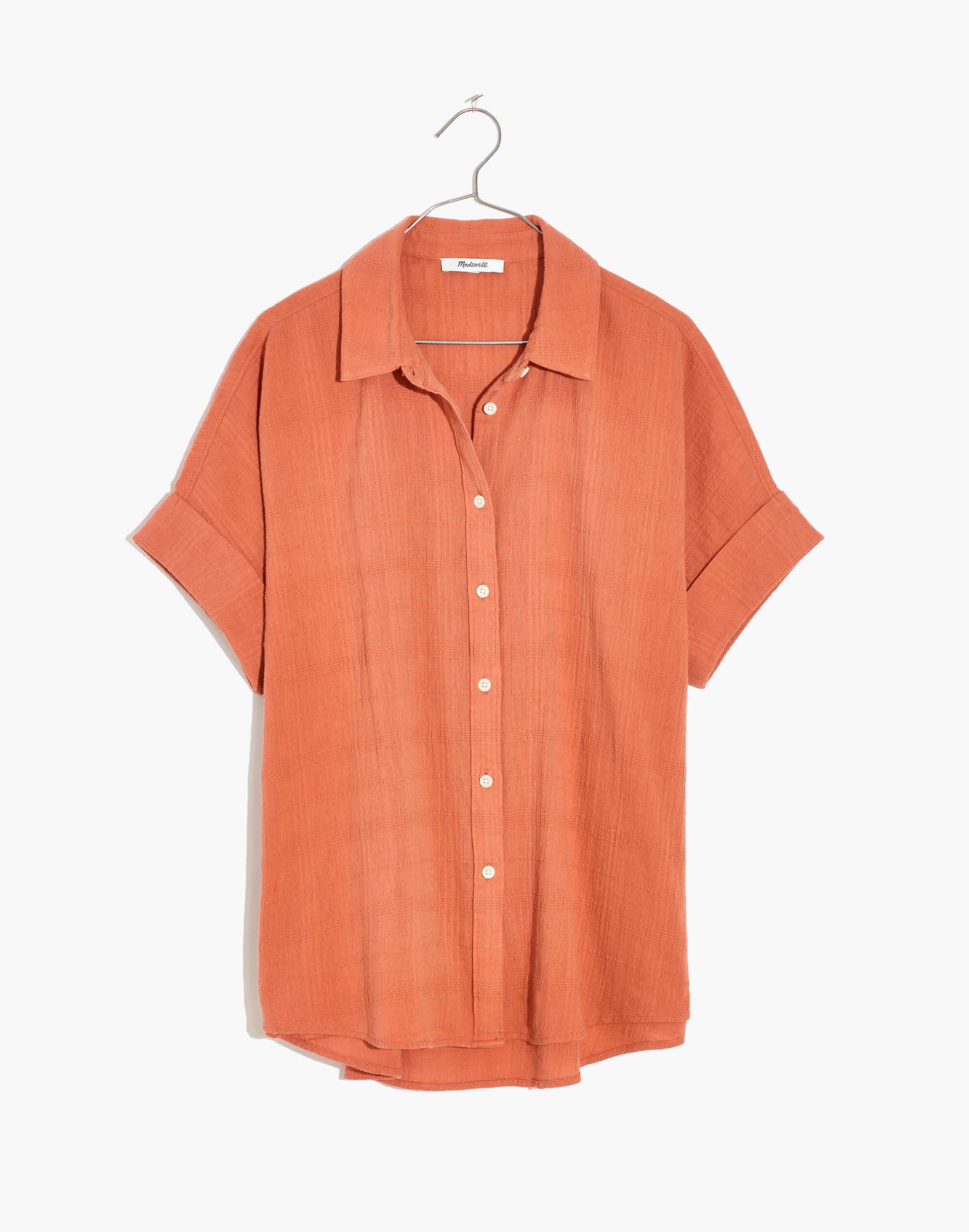 Courier Pintuck-Back Shirt Textured Windowpane | Madewell