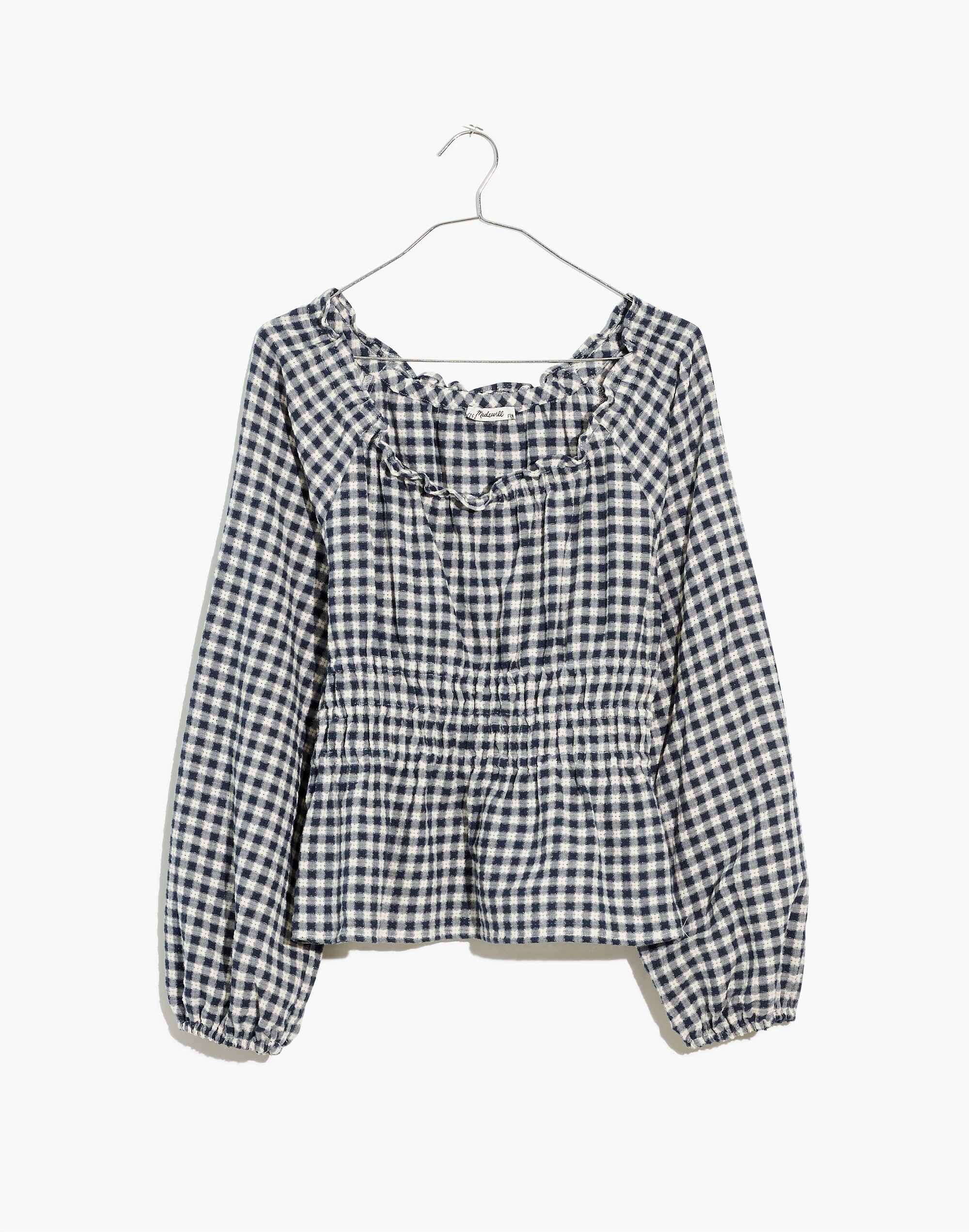 Sophia Top Textured Windowpane | Madewell