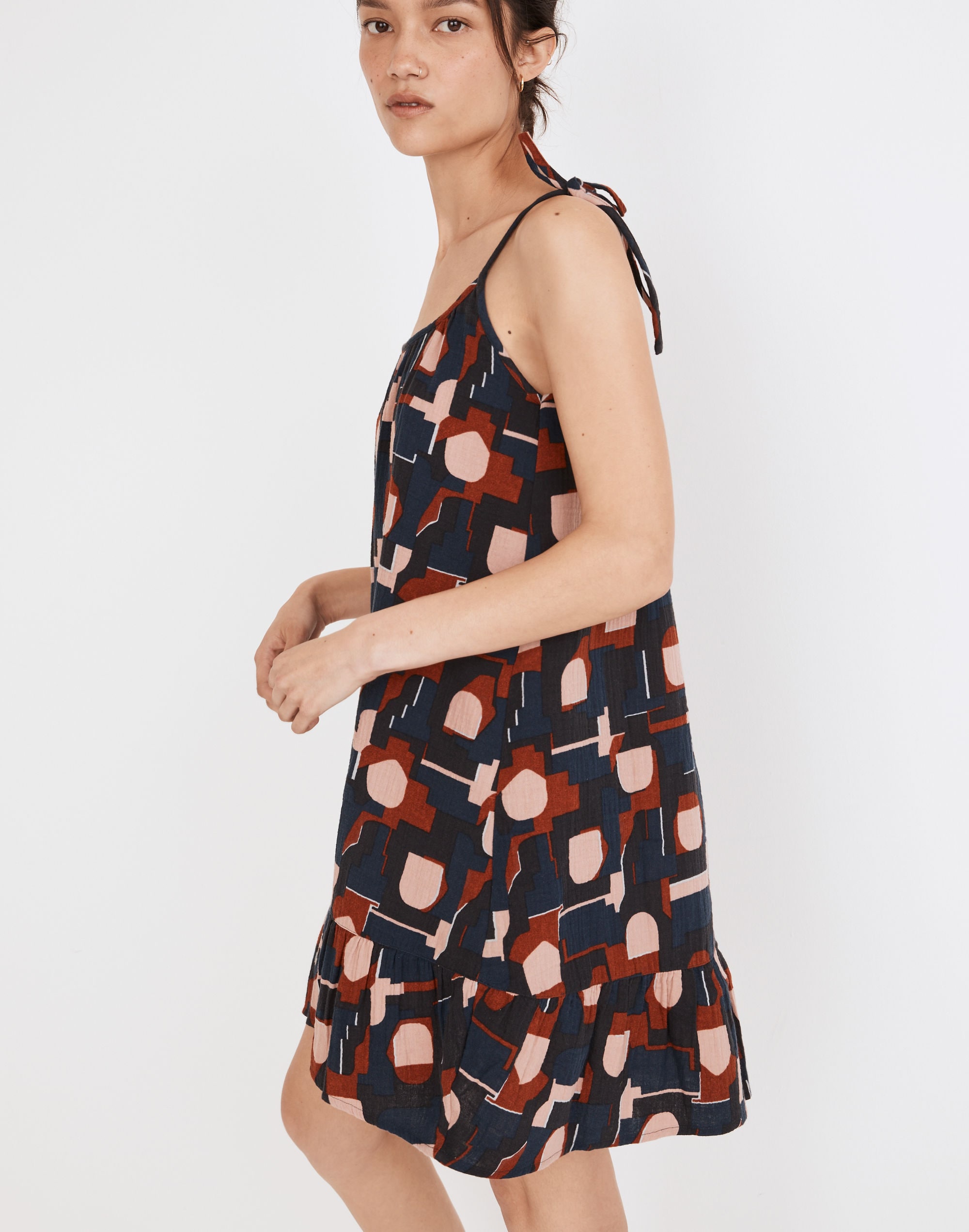 Lightestspun Tie-Strap Ruffle-Hem Cover-Up Dress Color Collage | Madewell