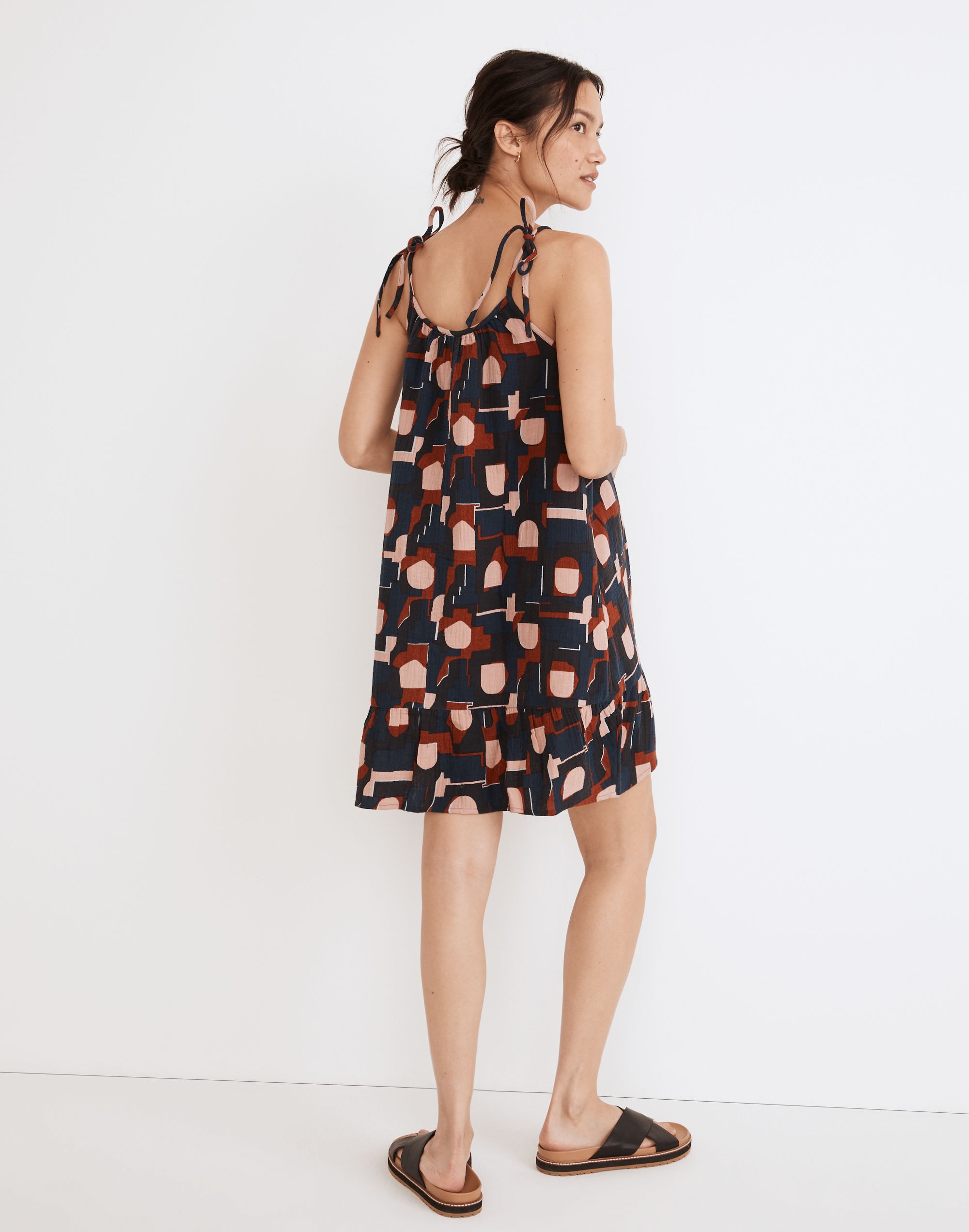 Lightestspun Tie-Strap Ruffle-Hem Cover-Up Dress Color Collage | Madewell