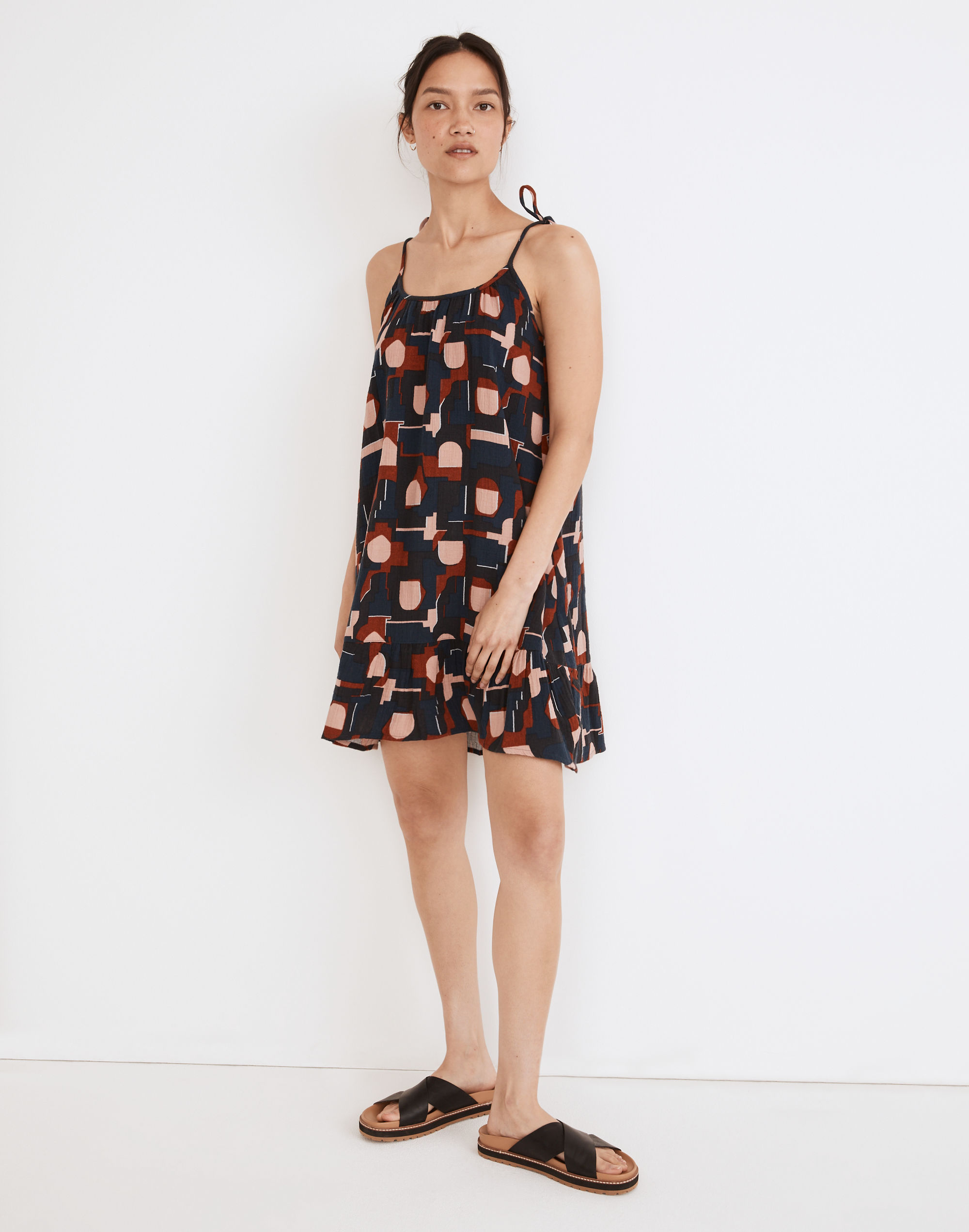 Lightestspun Tie-Strap Ruffle-Hem Cover-Up Dress Color Collage | Madewell