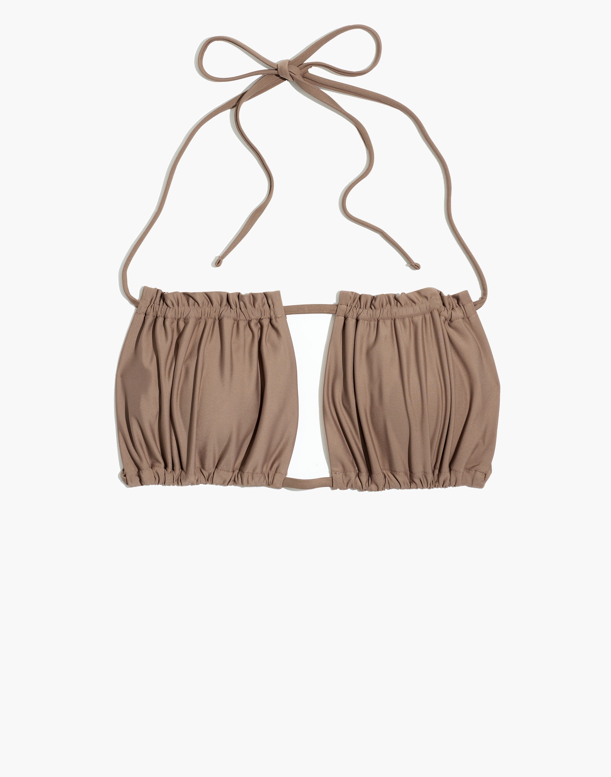 Madewell Second Wave Ruched String Bikini Top