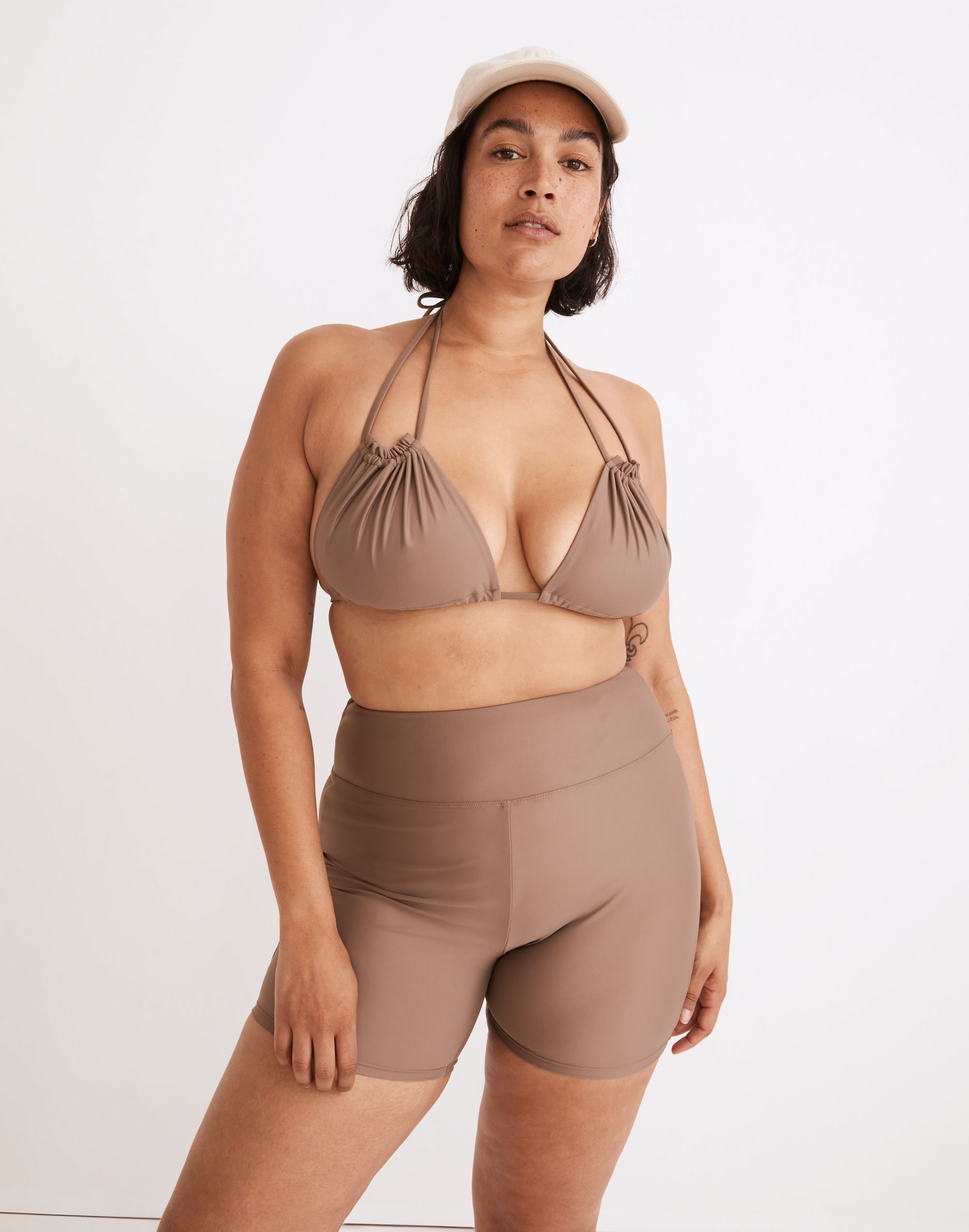 Madewell Second Wave Ruched String Bikini Top