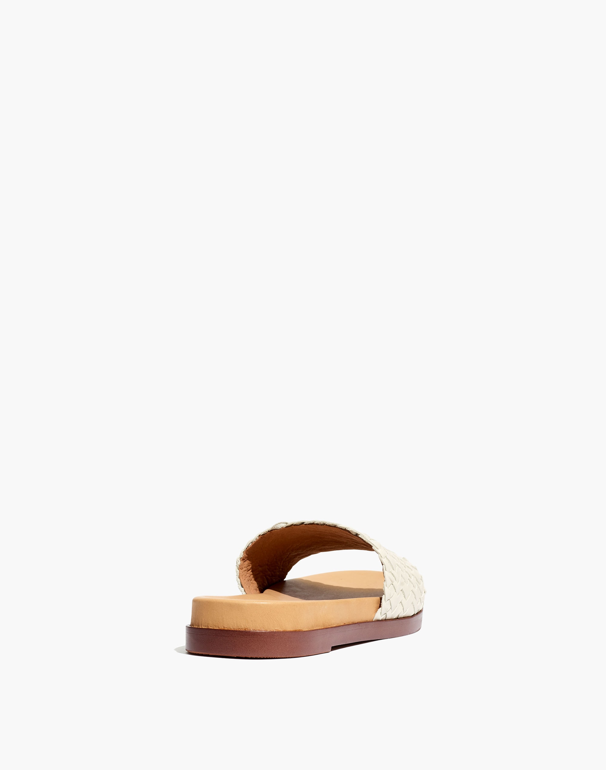 The Louisa Slide Sandal Woven Leather | Madewell