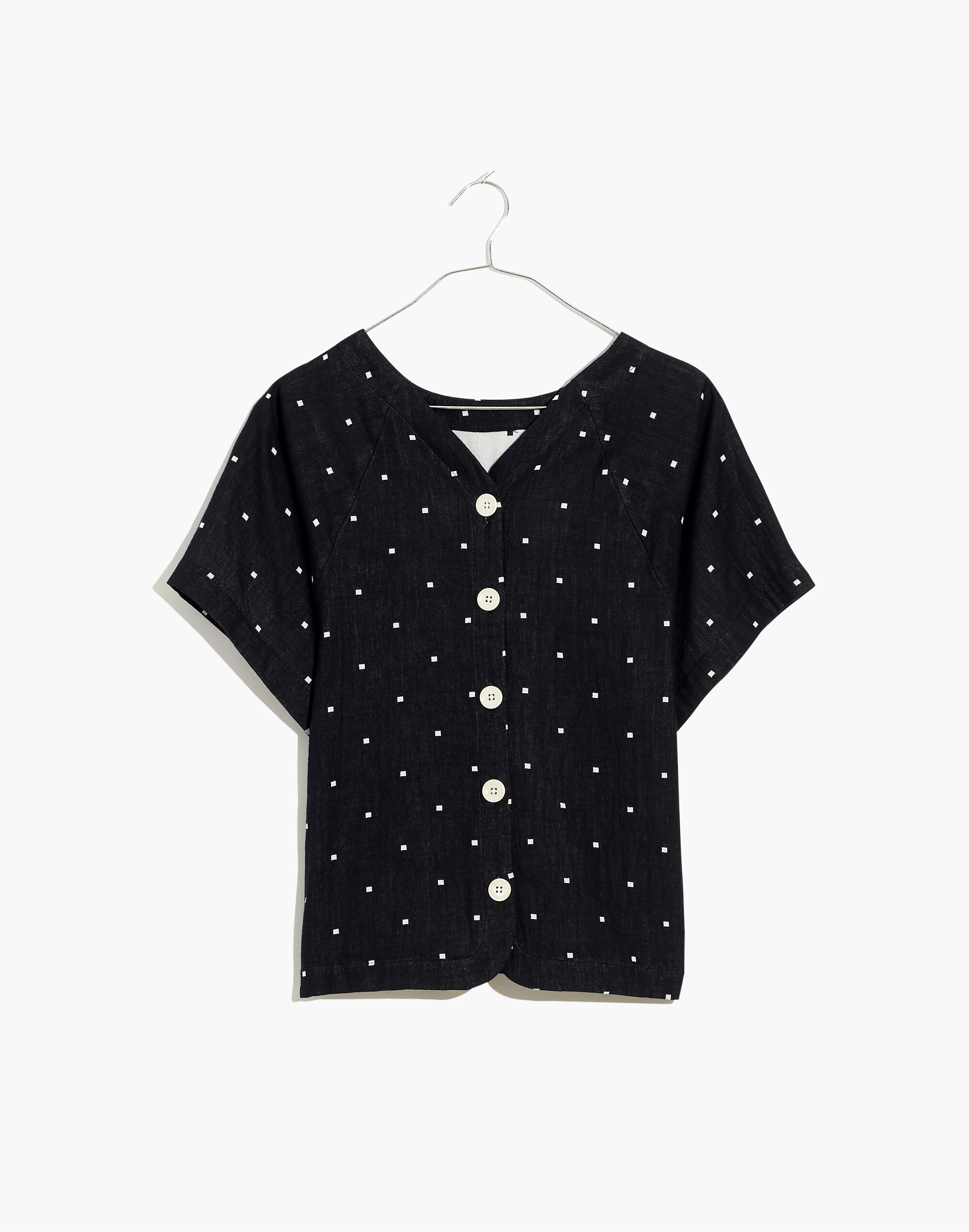 Lightspun Renwood Button-Back Top Square Spot | Madewell