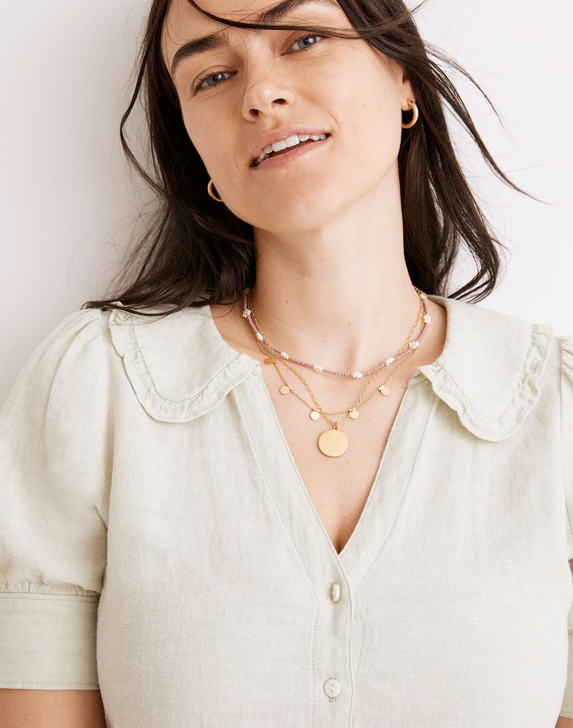 Seed Bead Daisy Necklace Set | Madewell