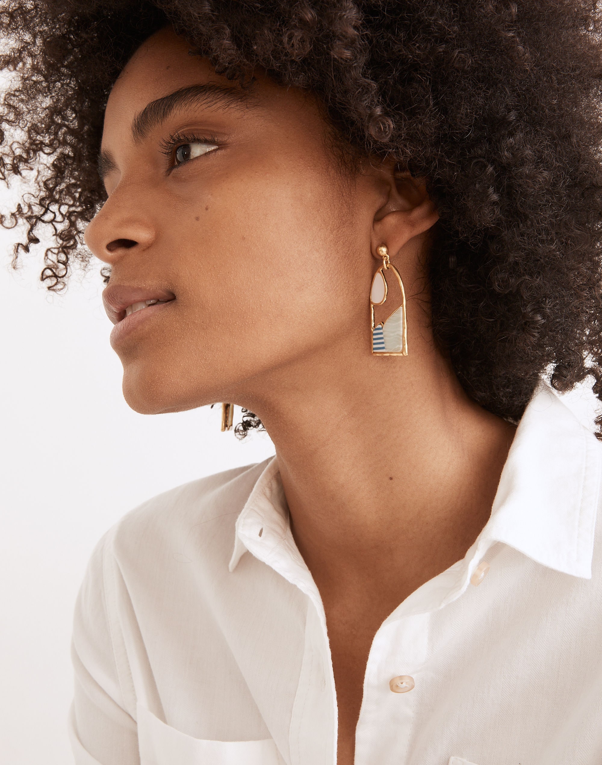 Patchwork Stone Statement Earrings | Madewell