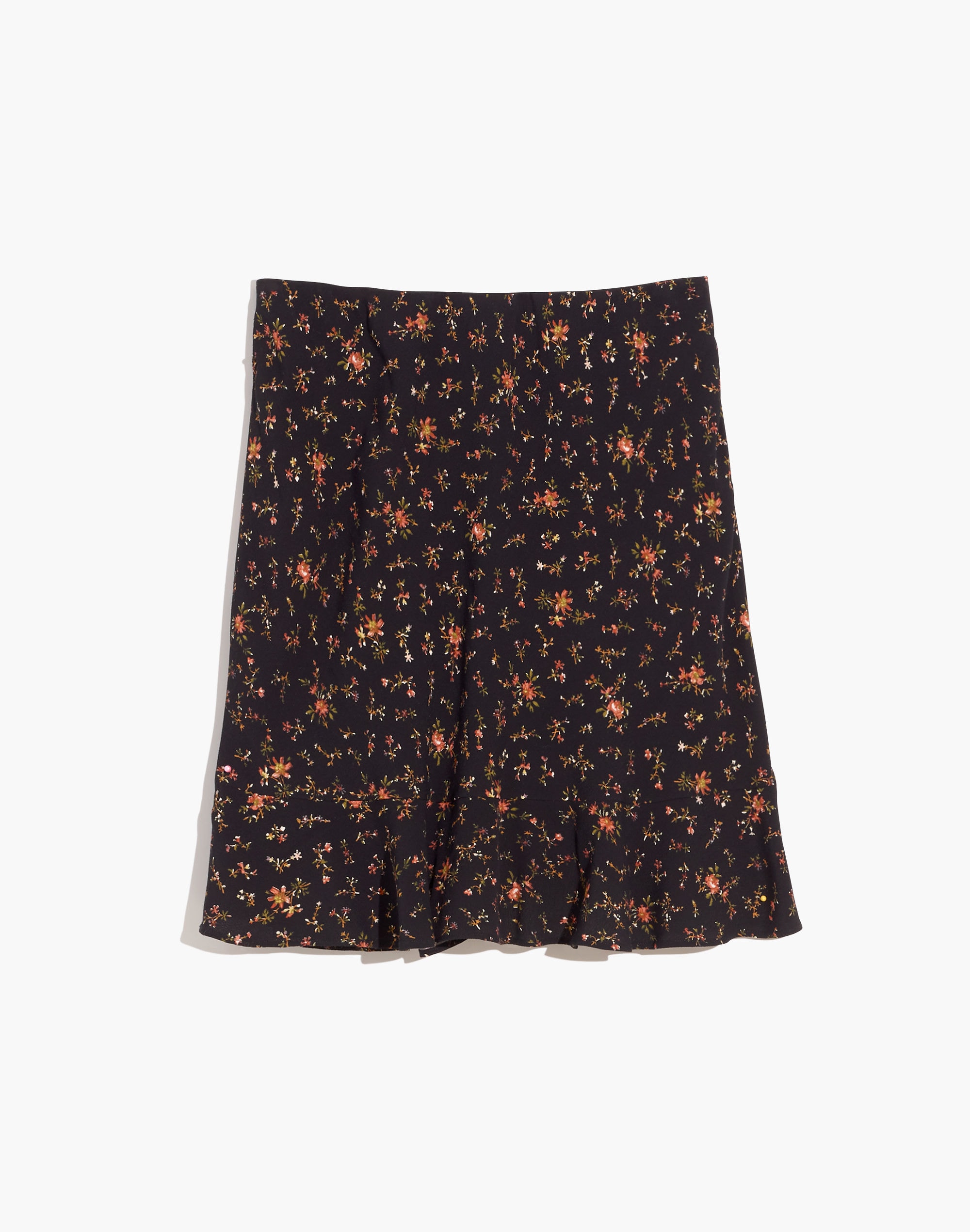 Flounce-Hem Mini Slip Skirt in Fresh Sprigs | Madewell