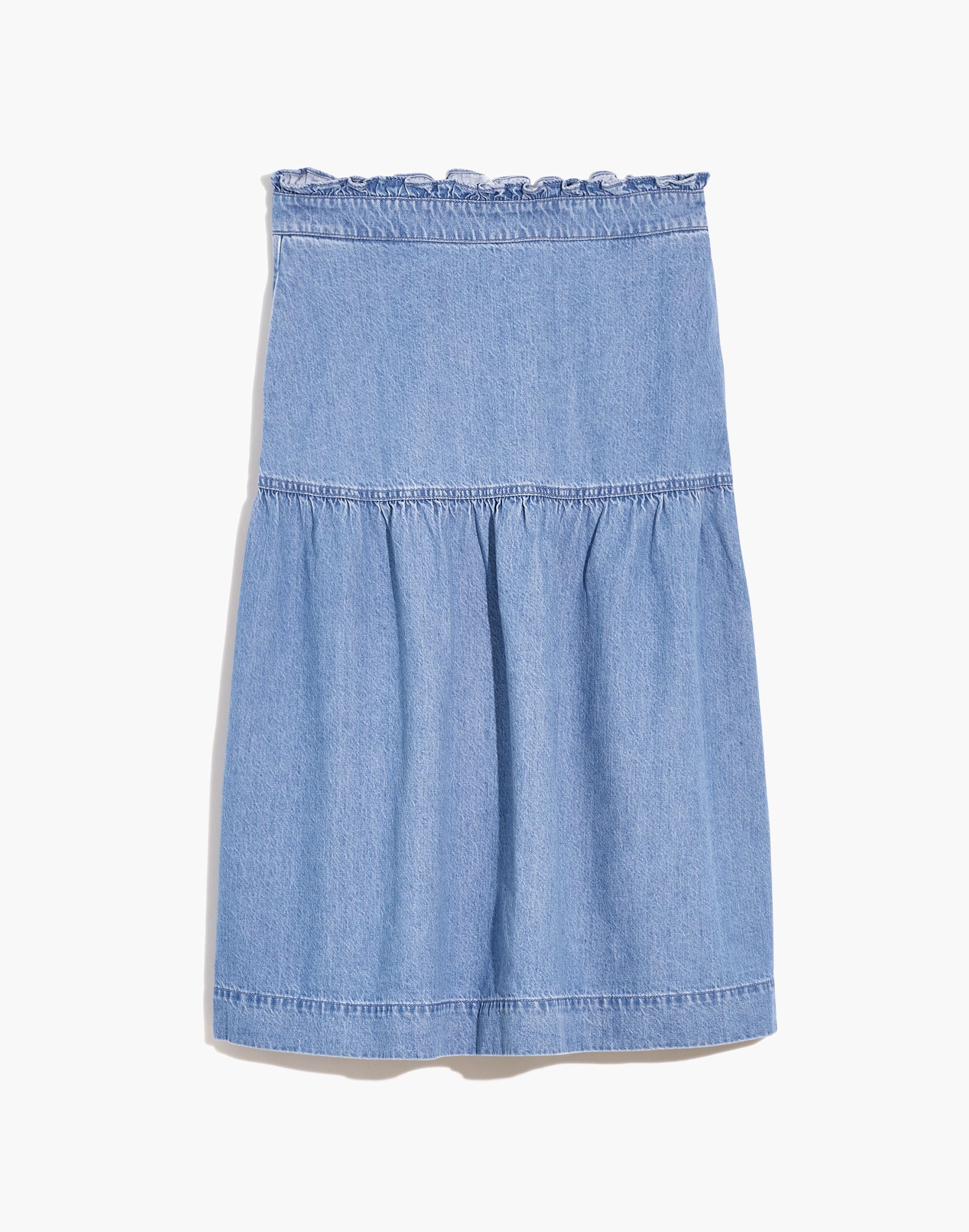 Denim Pull-On Midi Skirt in Normandie Wash | Madewell