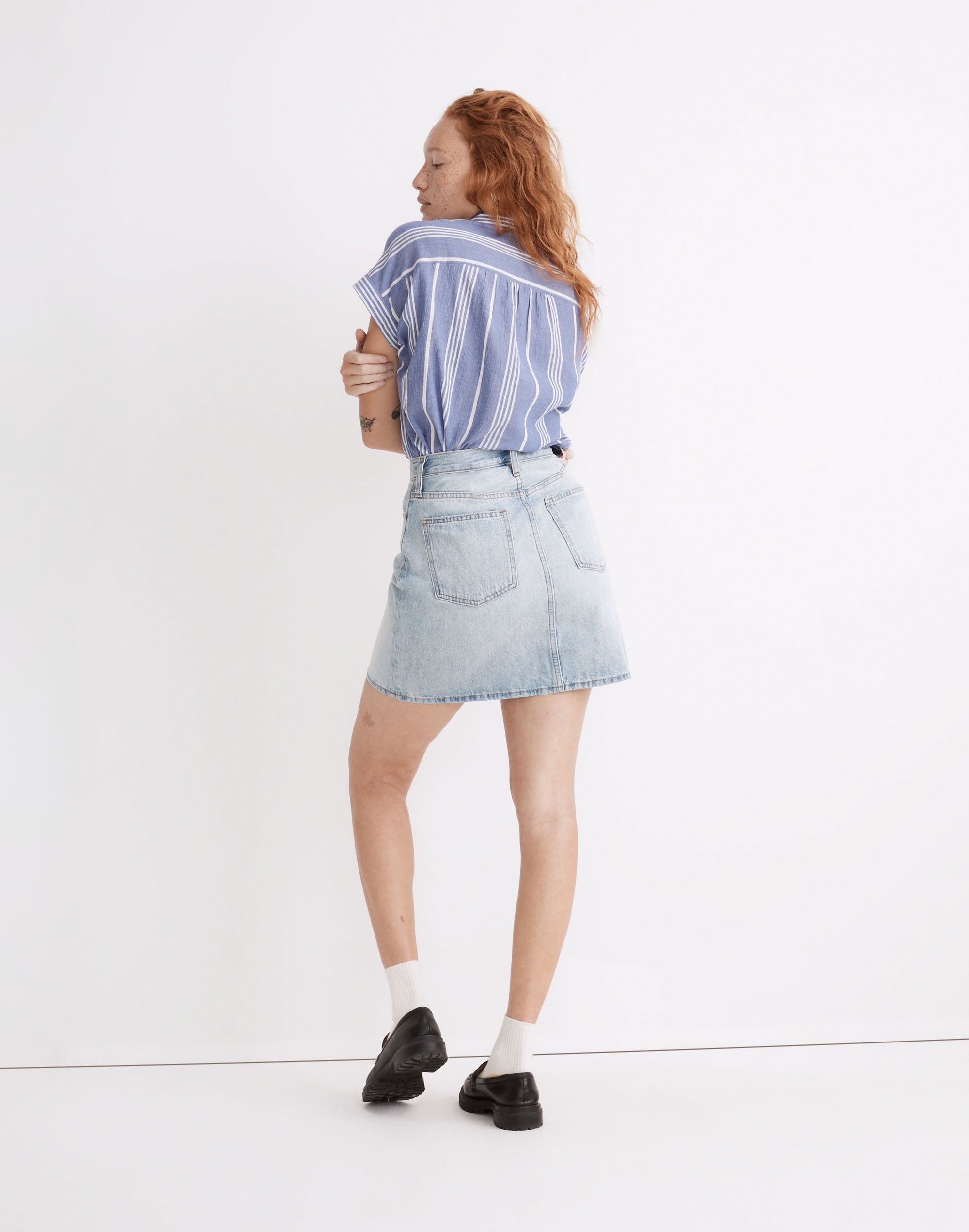 Denim High-Waist Straight Mini Skirt Fitzgerald Wash | Madewell