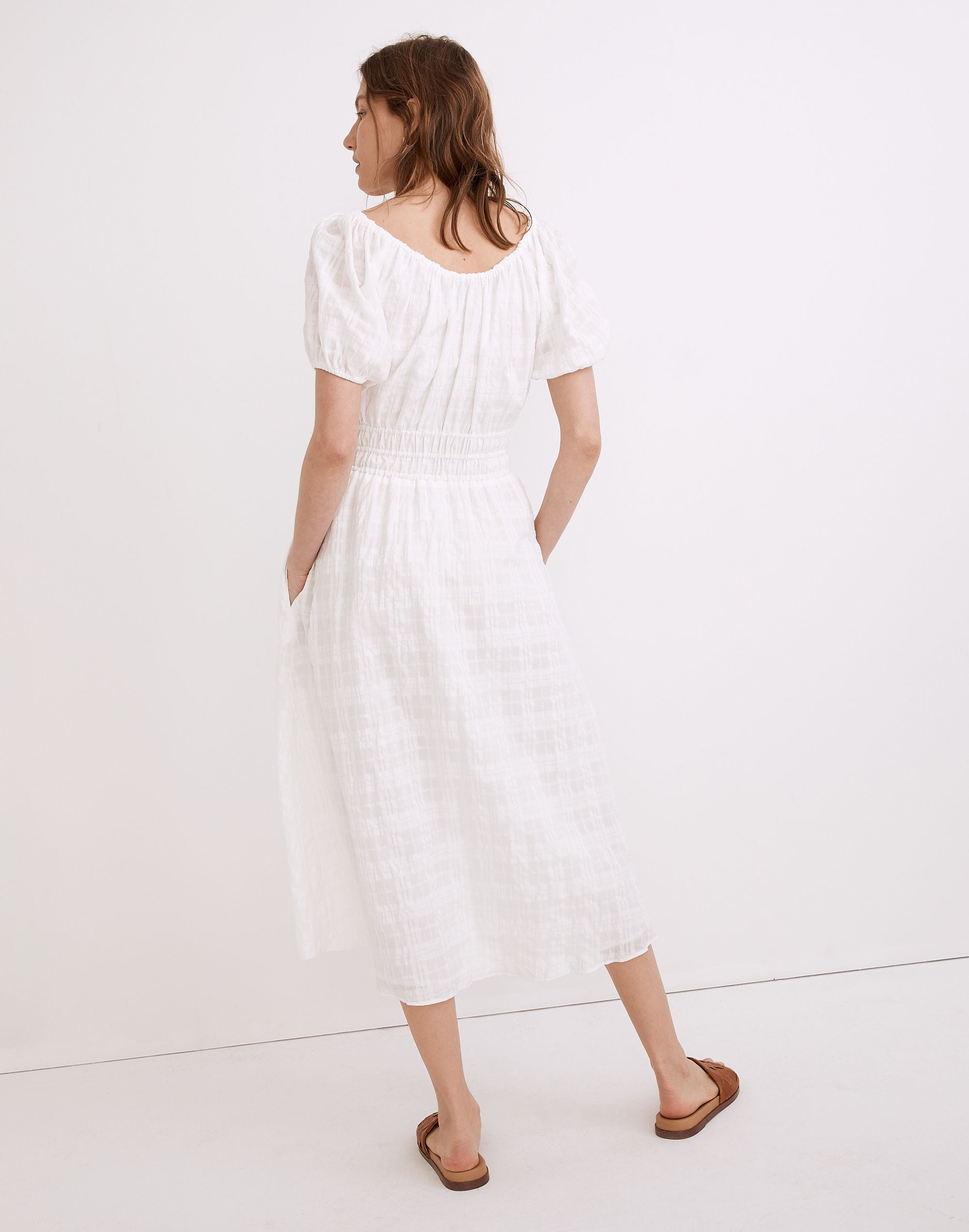 Sophia Midi Dress Seersucker Check | Madewell