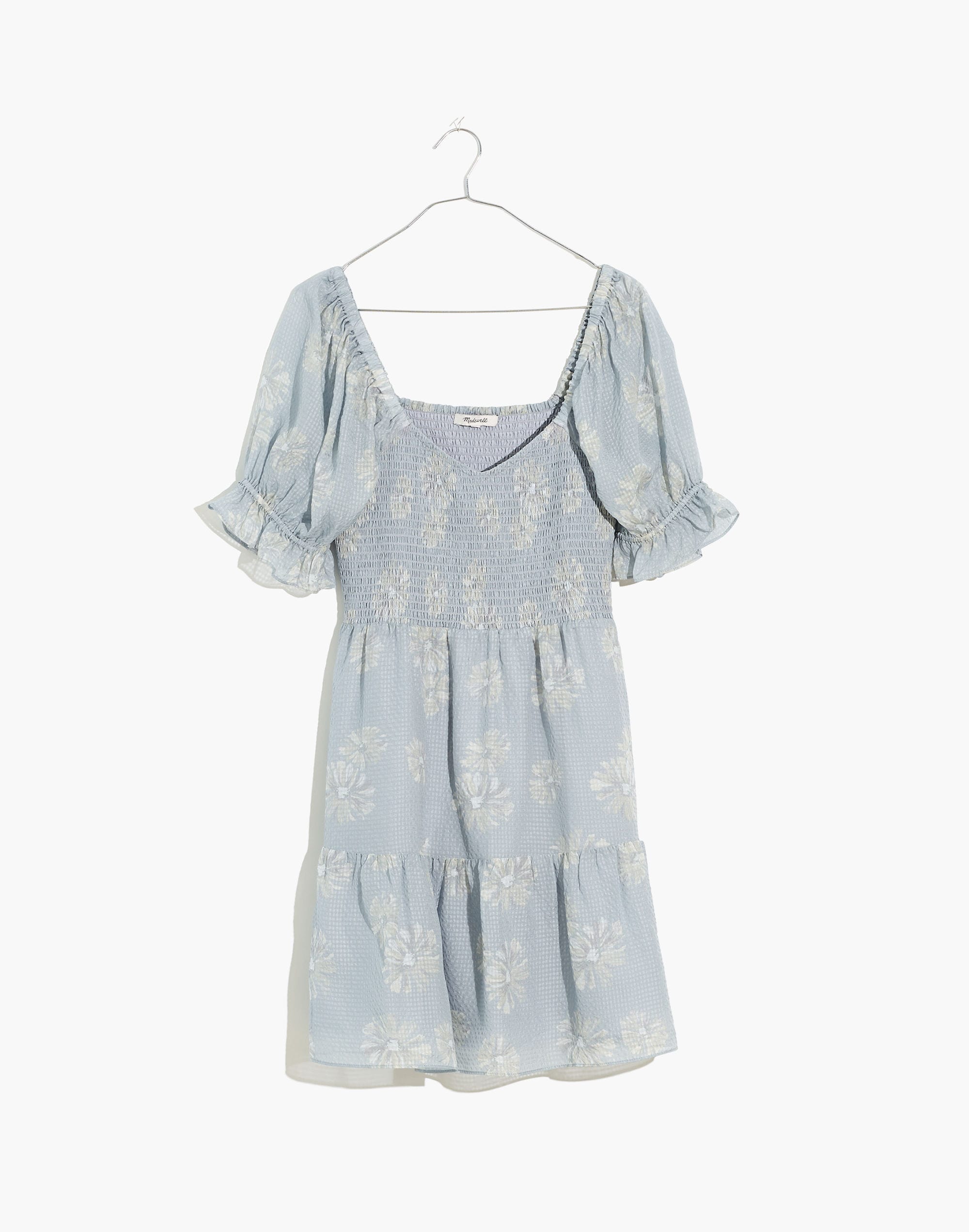 Silk Lucie Smocked Mini Dress Moody Blooms | Madewell