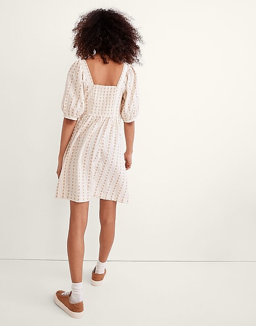 By Anthropologie Square-Neck Jacquard Dress