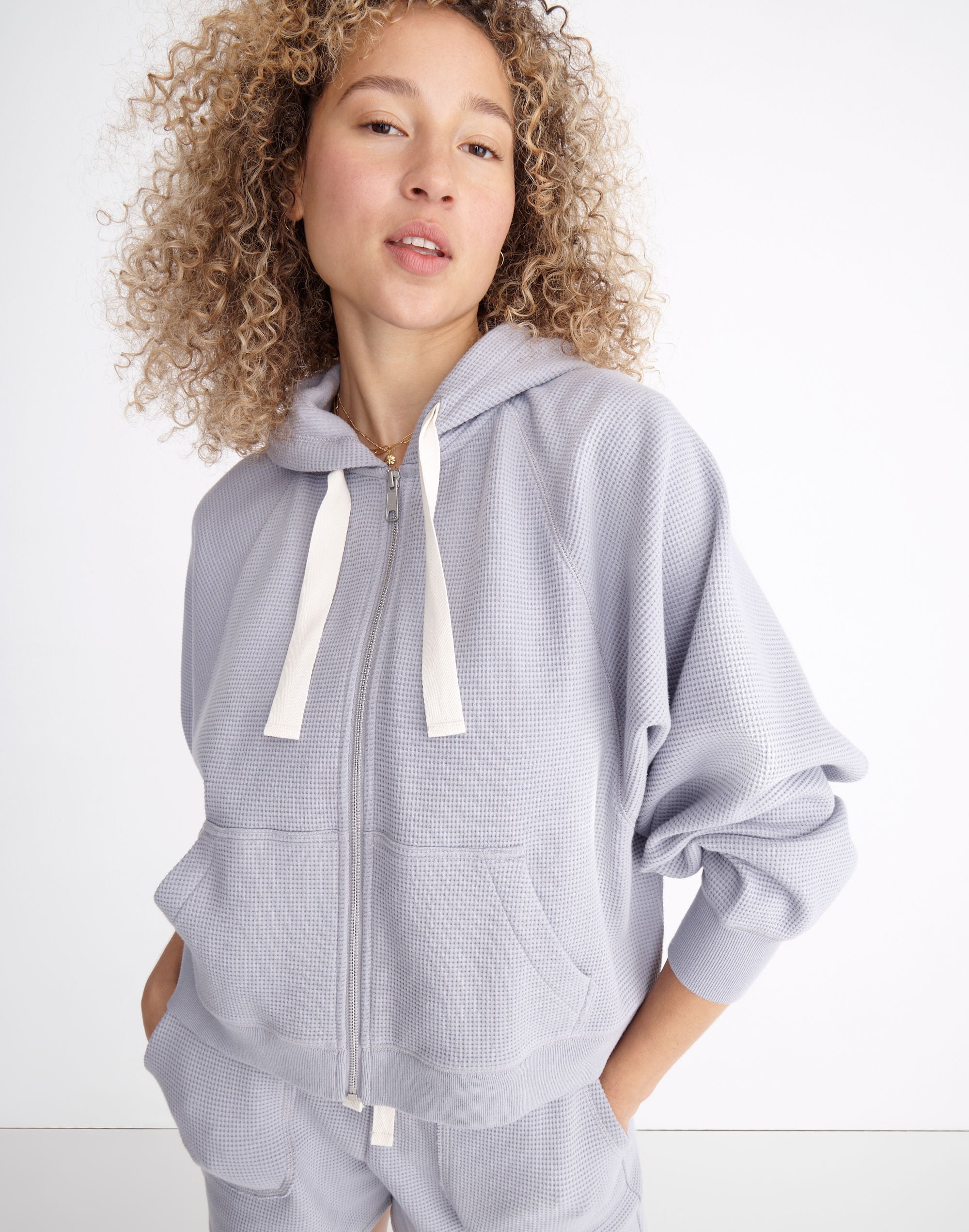 MWL Textured Waffle Cocoon Hoodie Sweatshirt | Madewell