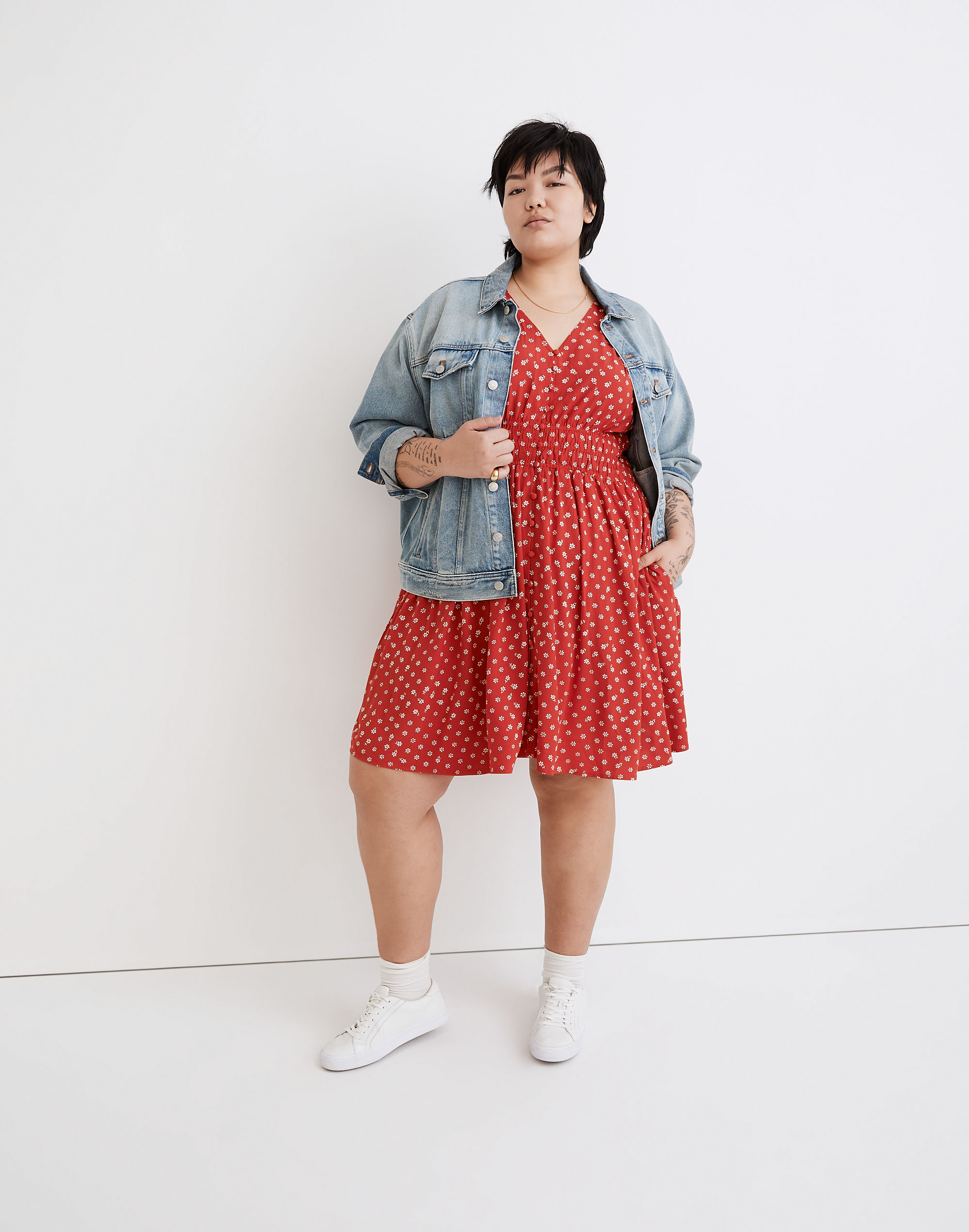 Plus Sophia Mini Dress Bandana Flower | Madewell