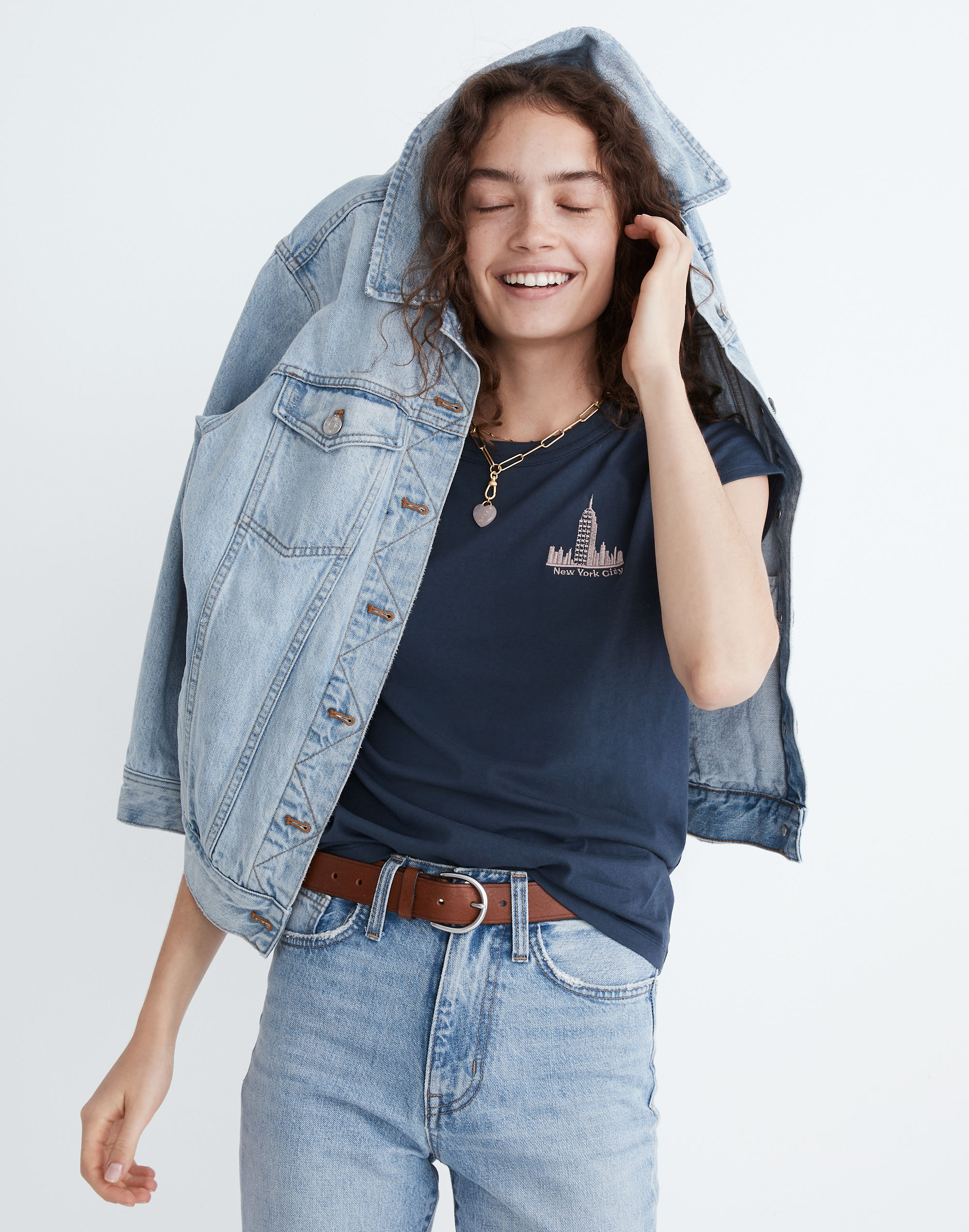 Madewell x Made Some Souvenirs Embroidered Perfect Vintage Tee | Madewell