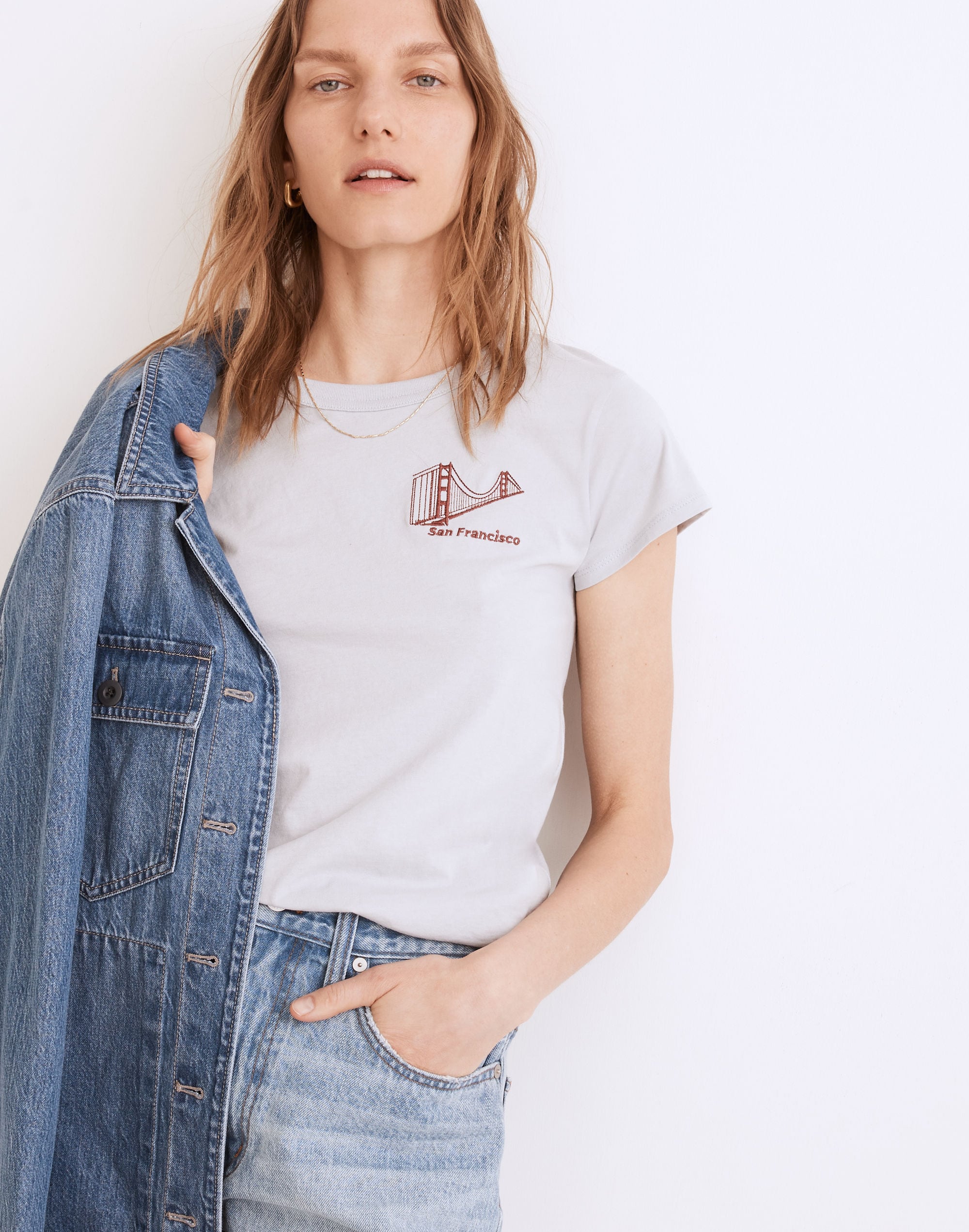 Madewell x Made Some Souvenirs Embroidered Perfect Vintage Tee | Madewell