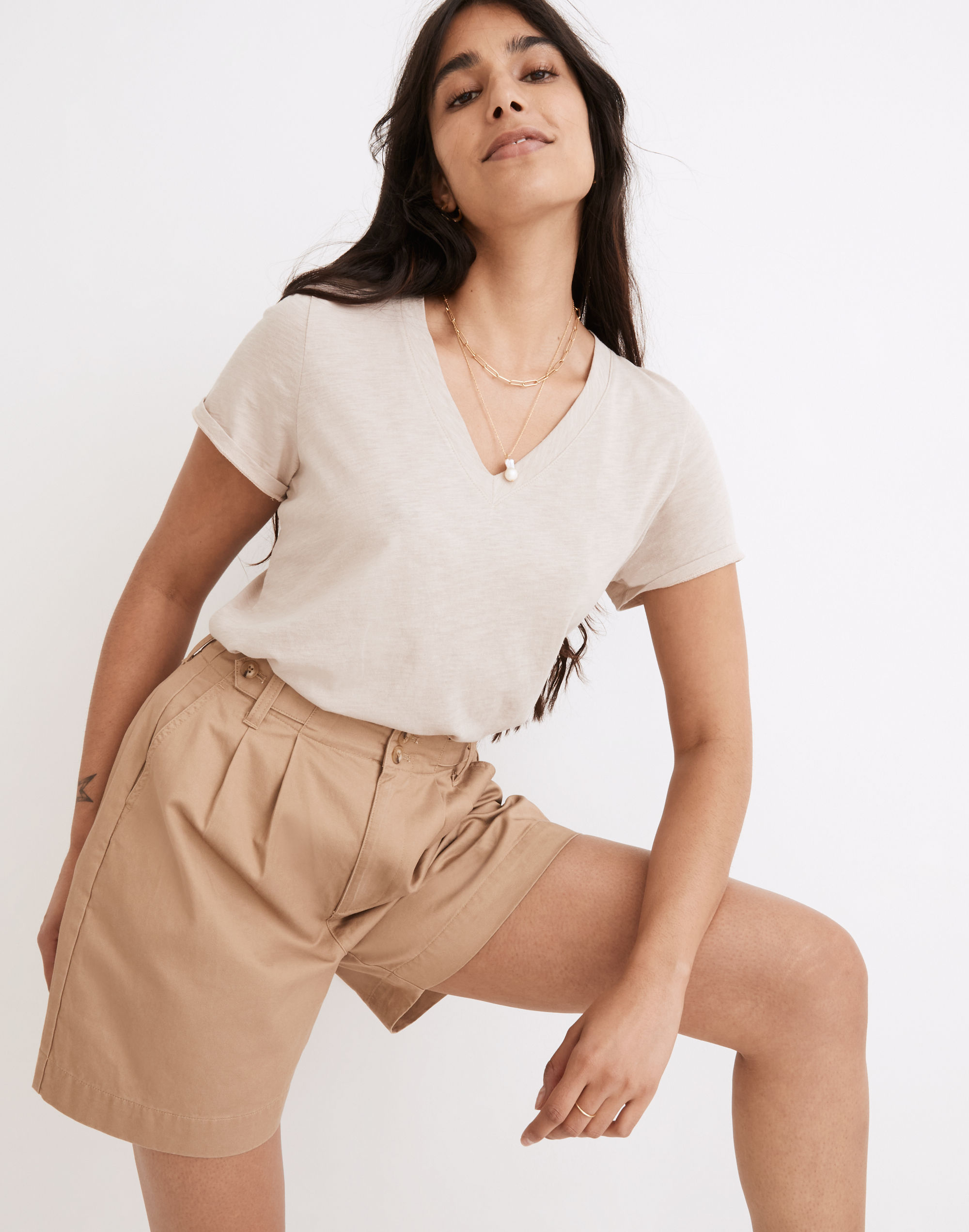 Midmont Pleated Shorts: TENCEL™ Lyocell Edition