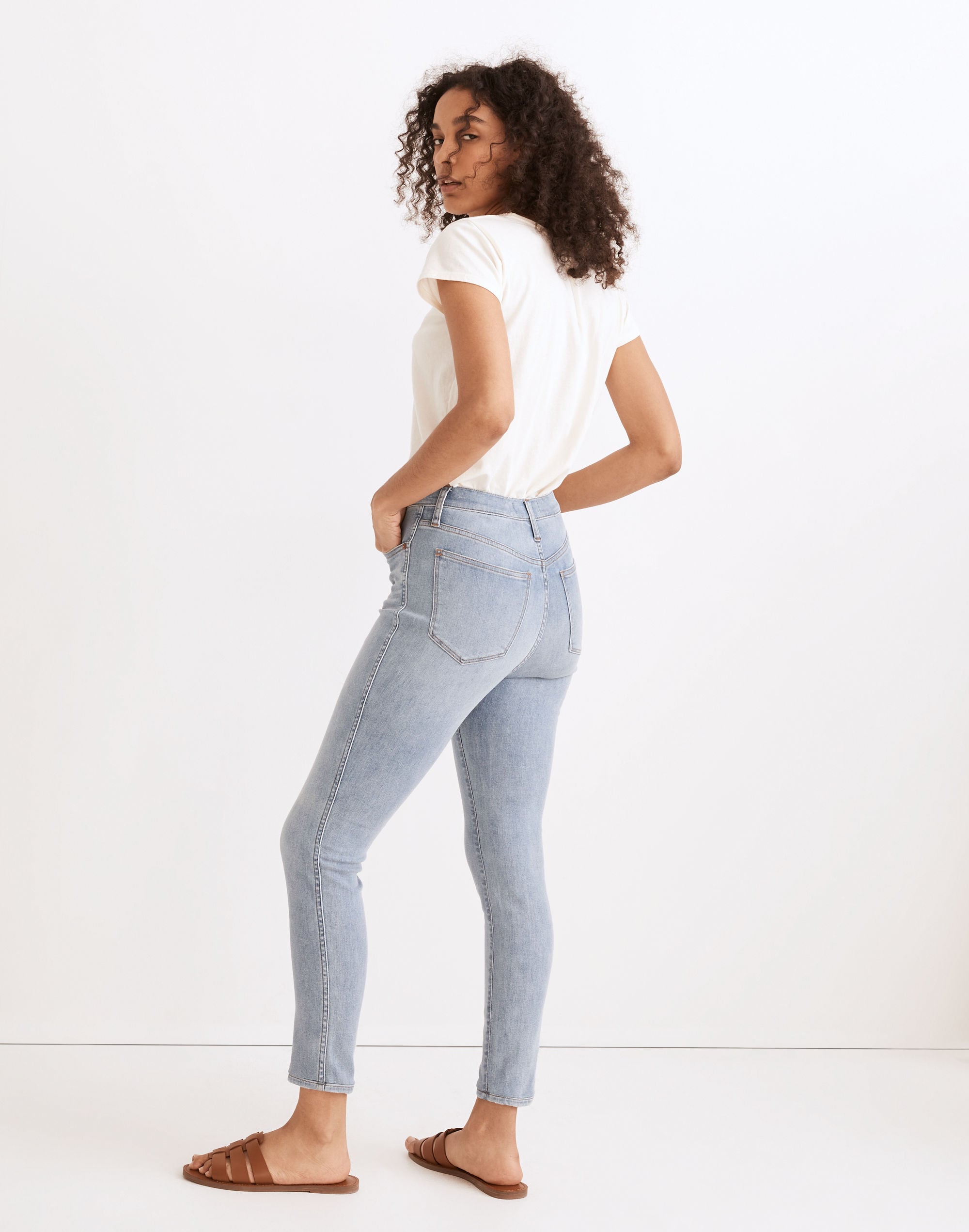 10" High-Rise Skinny Crop Jeans Carlton Wash
