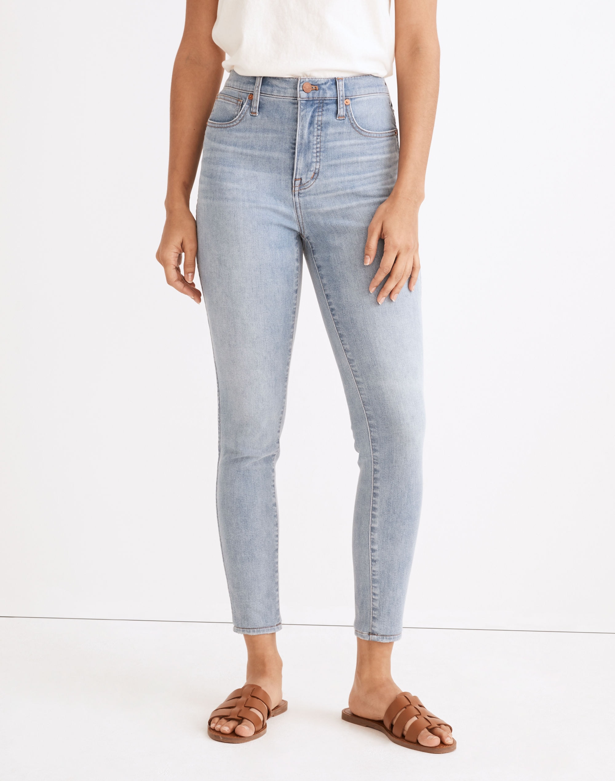 10" High-Rise Skinny Crop Jeans Carlton Wash